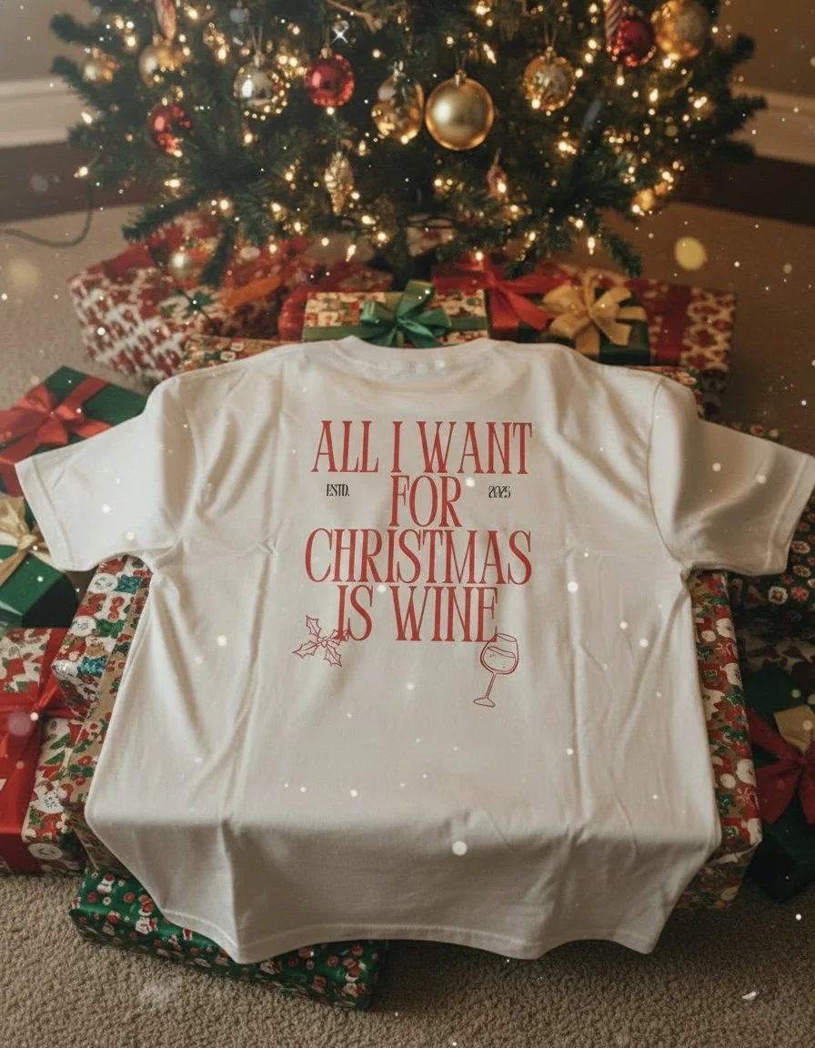 All I Want for Christmas Is Wine – Oversize Tee