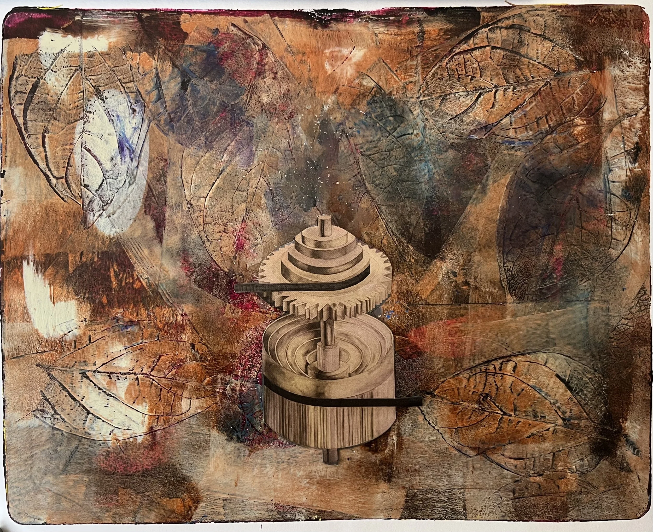 Monoprint with collage