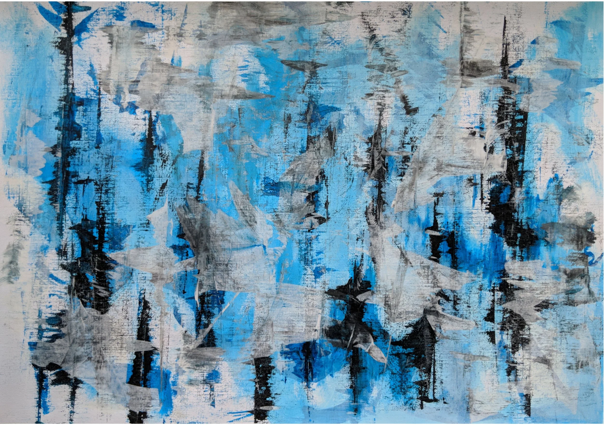  Dissolve , 2017, acrylic on paper, 59.4 x 42 cm