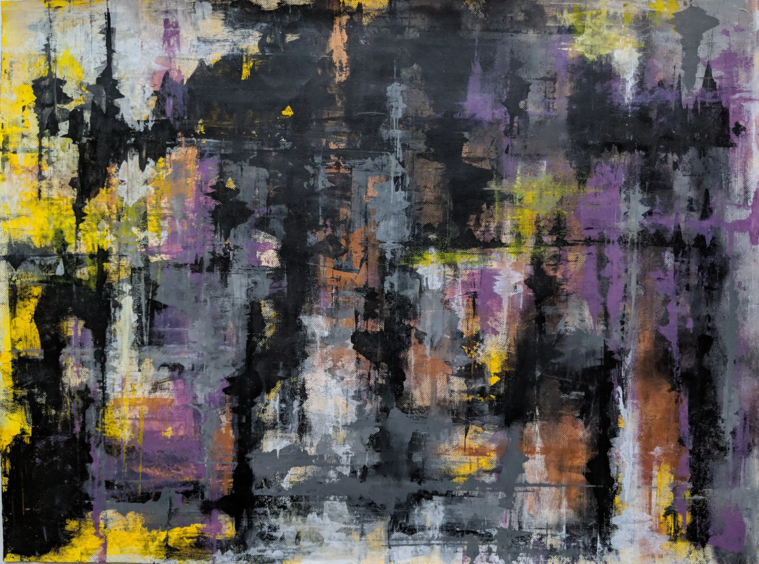  Dark #1 , 2017, acrylic on paper, 56 x 42 cm