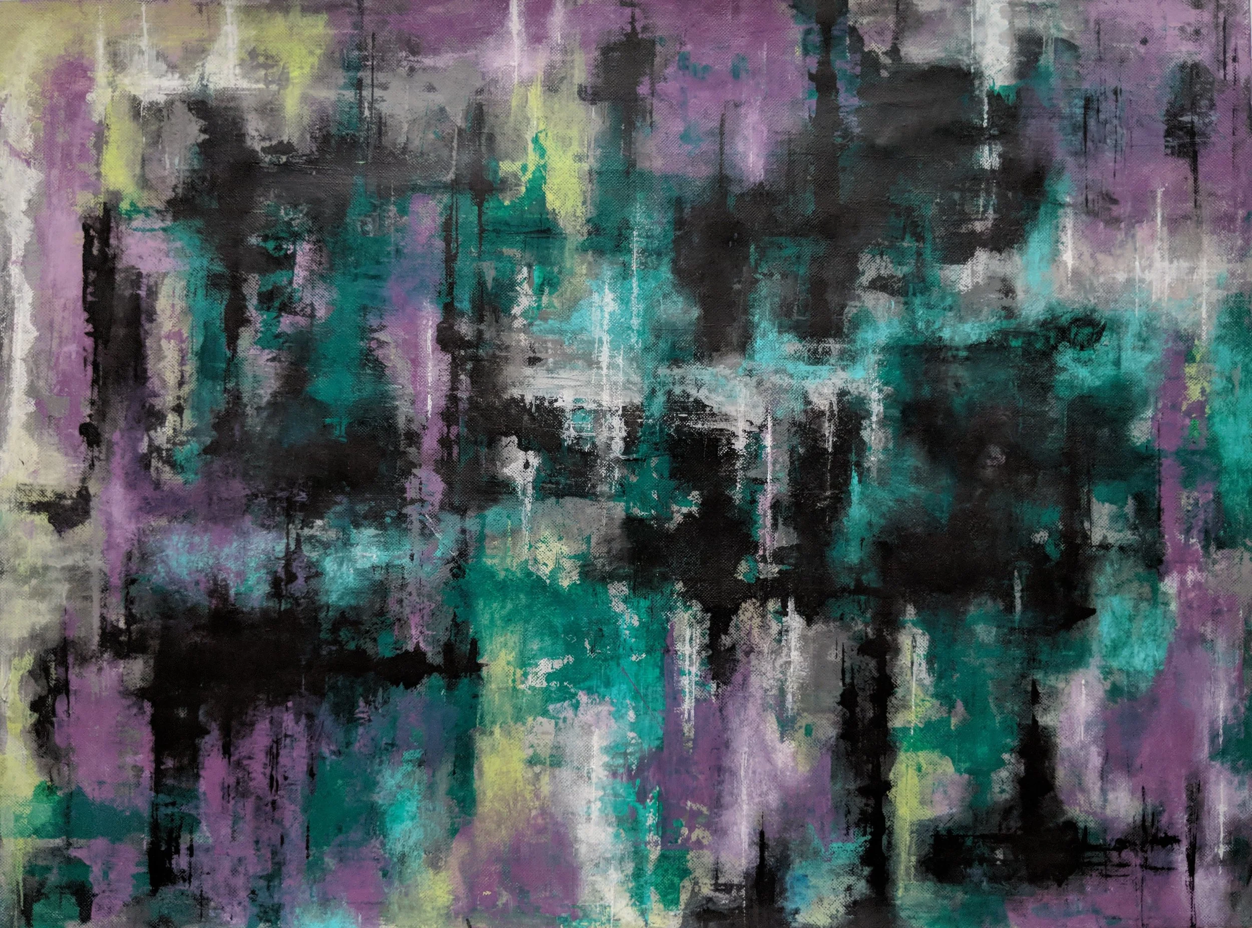 Dark #3 , 2018, acrylic on paper, 56 x 42 cm