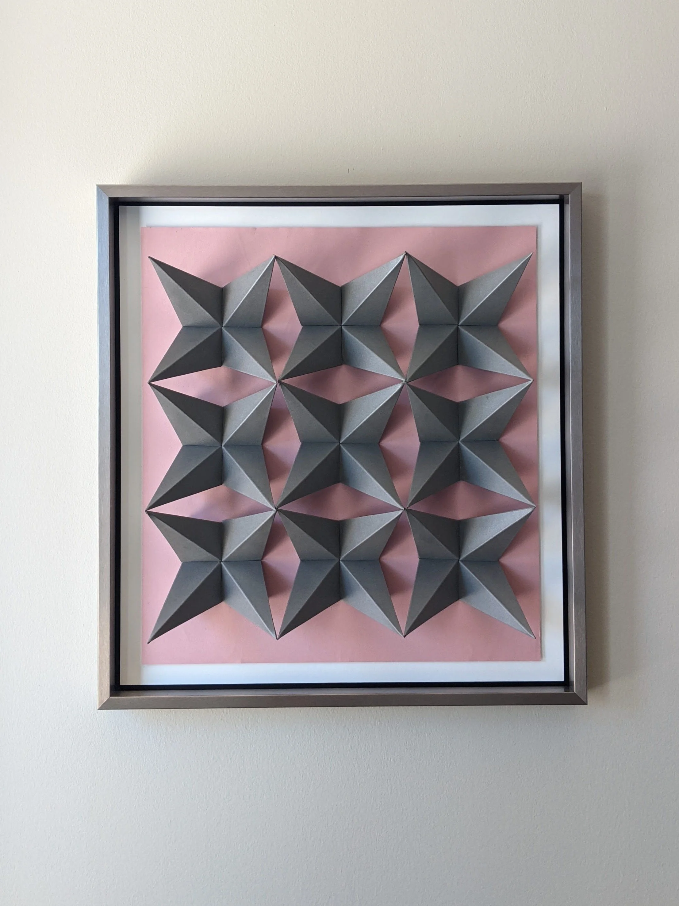  27 Pyramids , 2019, paper mounted on board, 23.5 x 25 cm