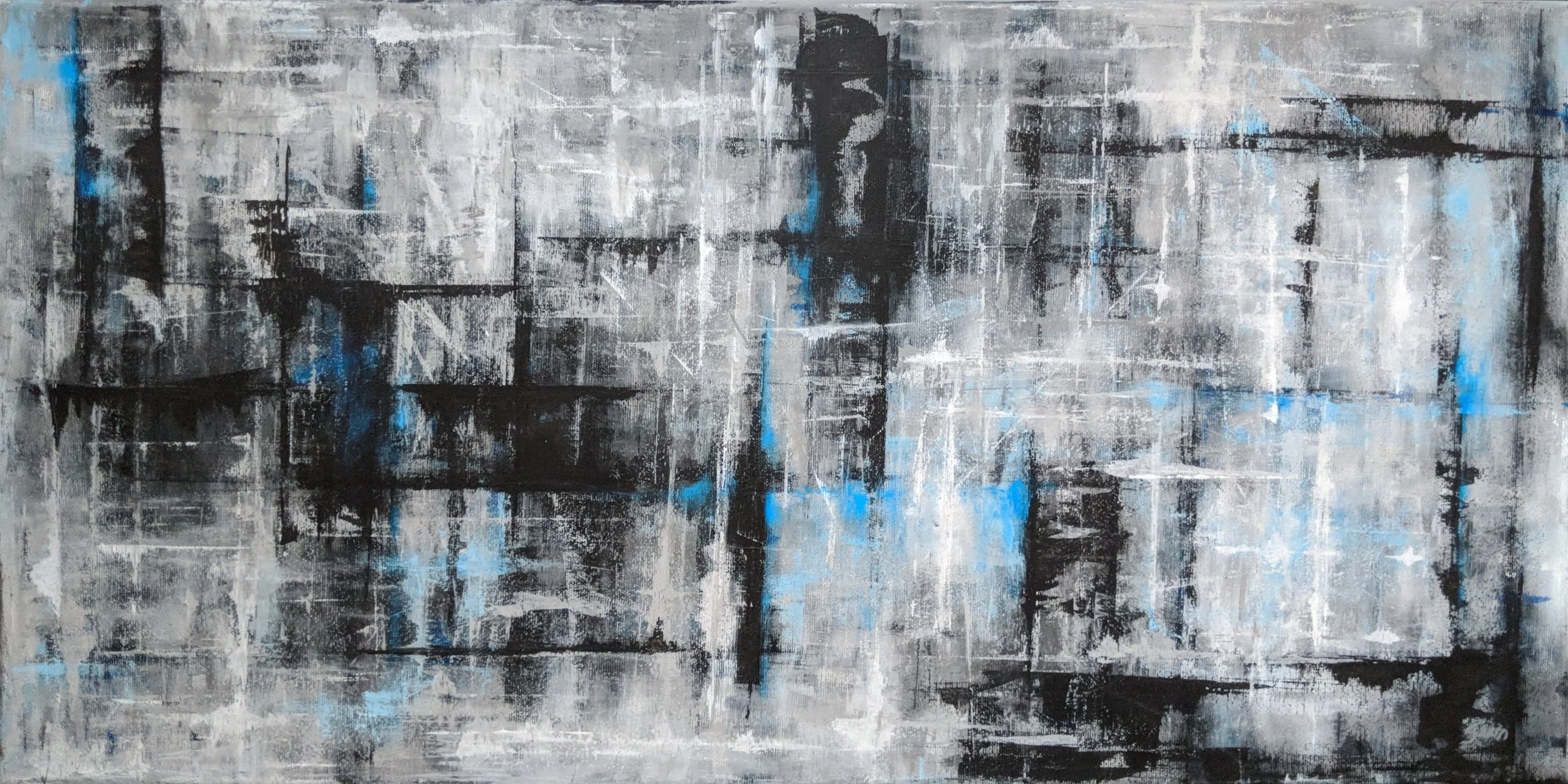  Static #4 , 2018, acrylic on canvas, 81 x 40 cm