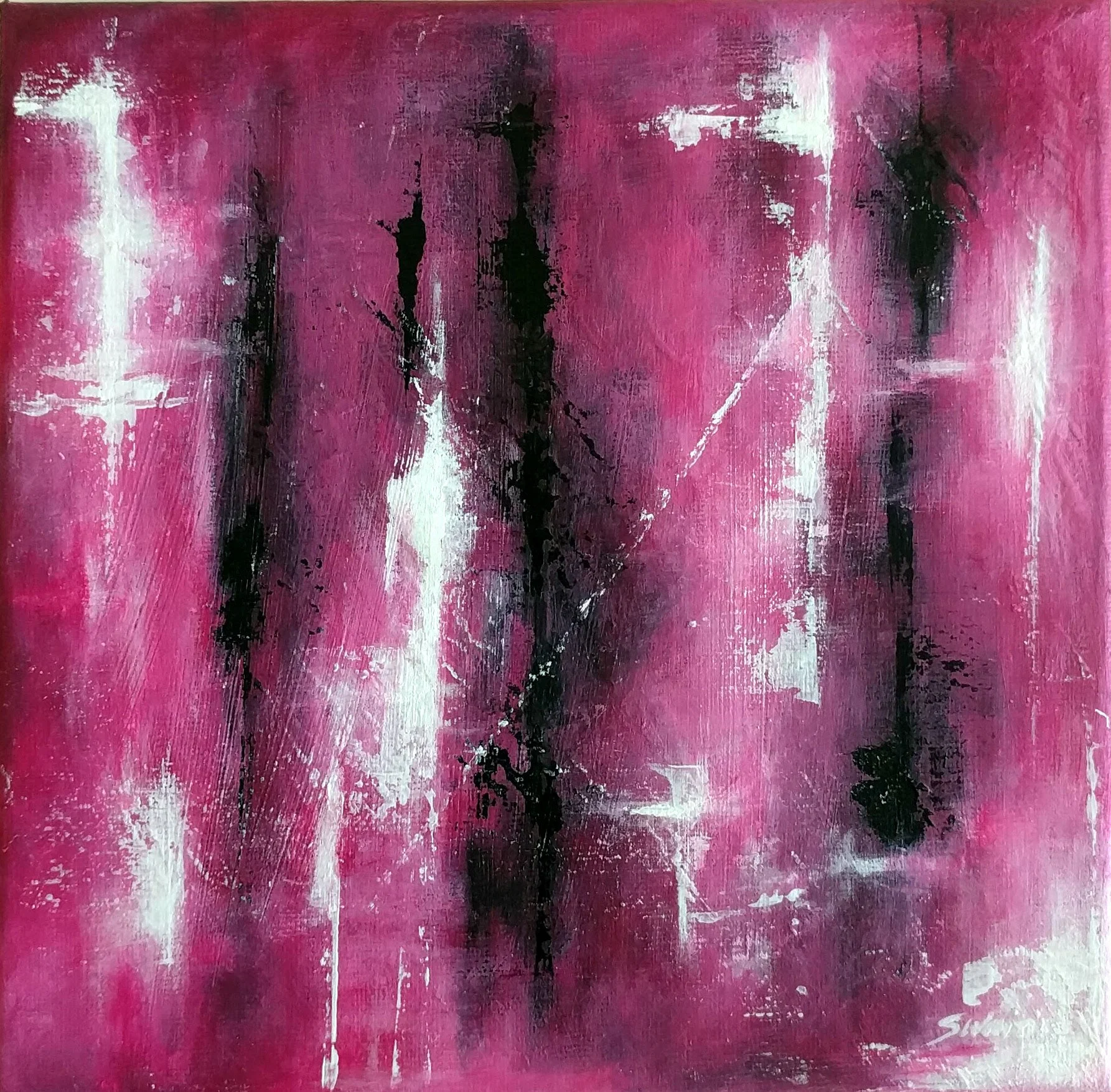  Color Triptych (2) , 2017, acrylic on canvas, 22 x 22 cm