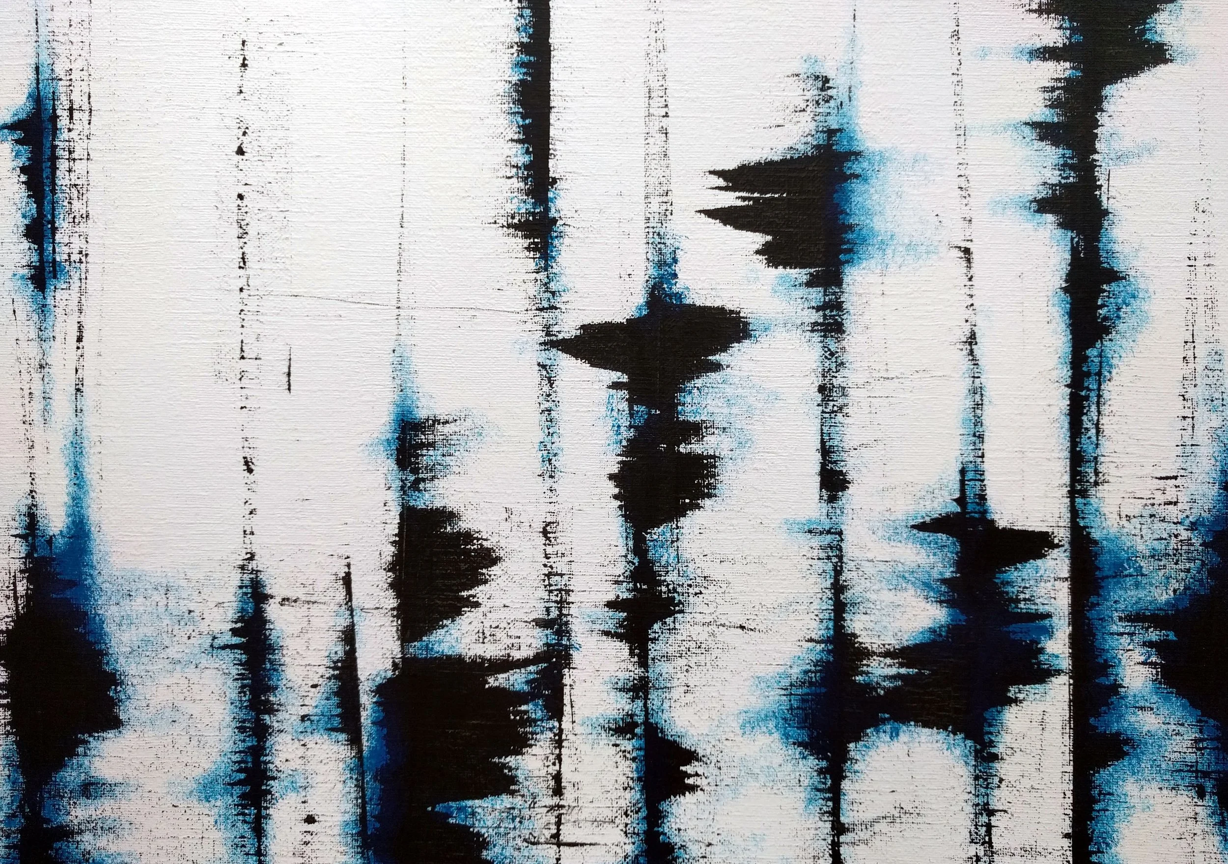  Audio Out , 2017, acrylic on paper, 42 x 29.7 cm