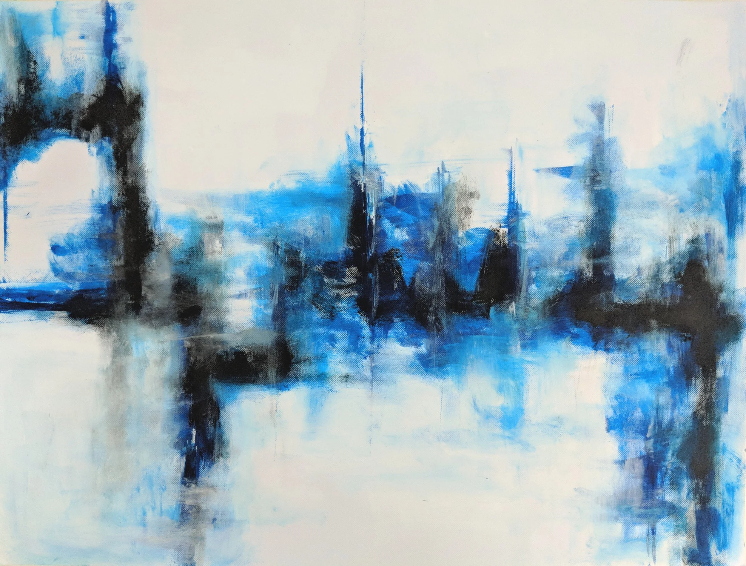  Blue #3 , 2017, acrylic on paper, 56 x 42 cm