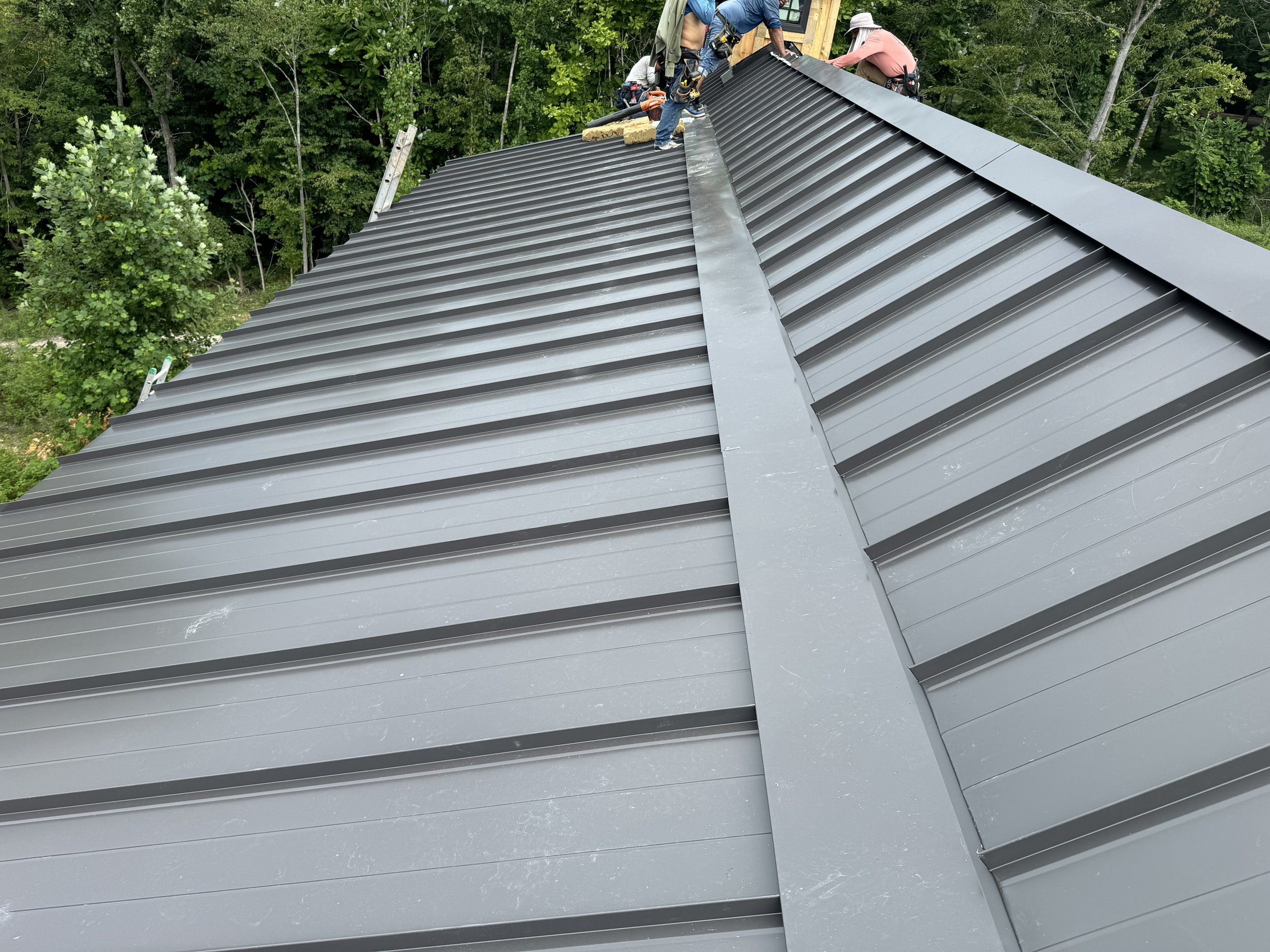 gray metal roof