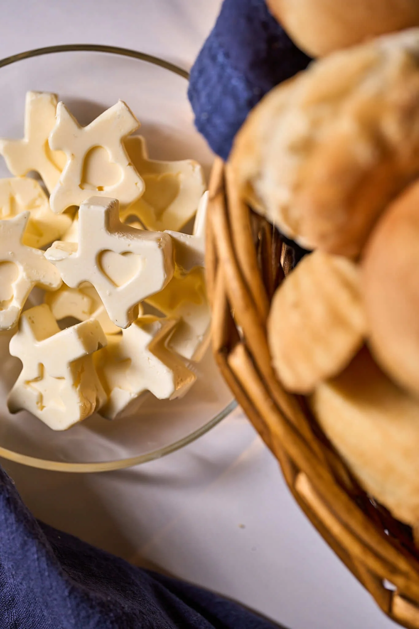 southern with a french twist signature bread basket and butter served for air bnb and vacation private chef services in austin
