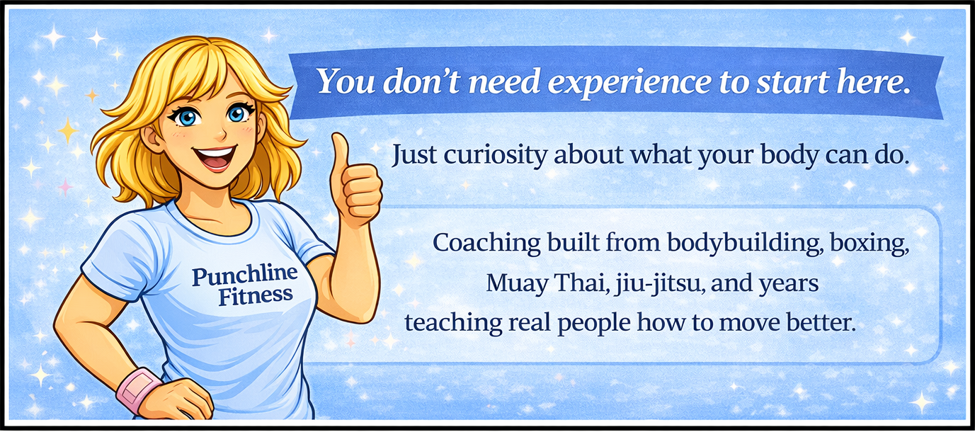 Beginner-friendly strength and self-defense training at Punchline Fitness in Long Beach — no experience needed to start