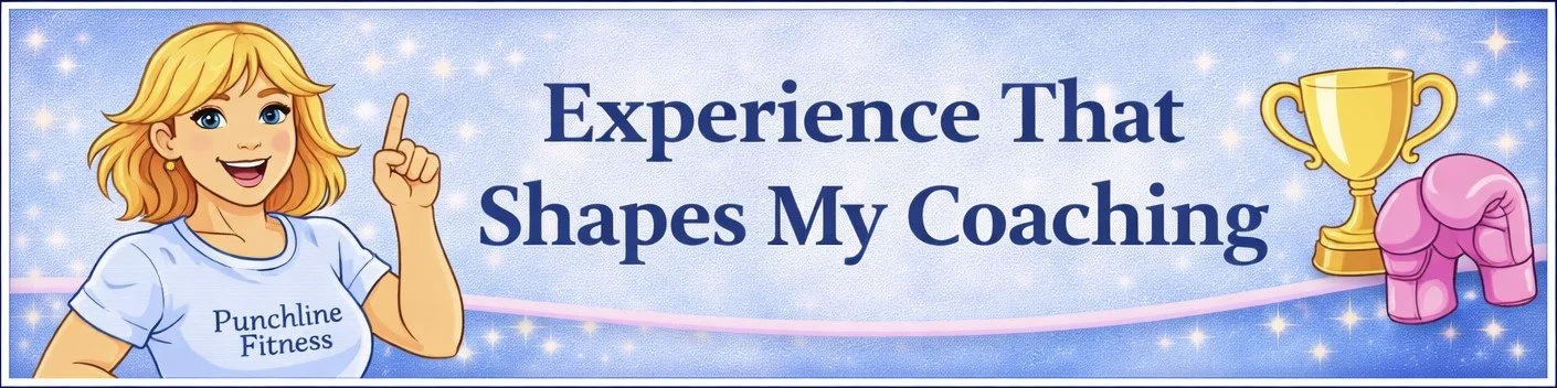 Heather of Punchline Fitness sharing the experience that shapes her strength, mobility, and self-defense coaching in Long Beach