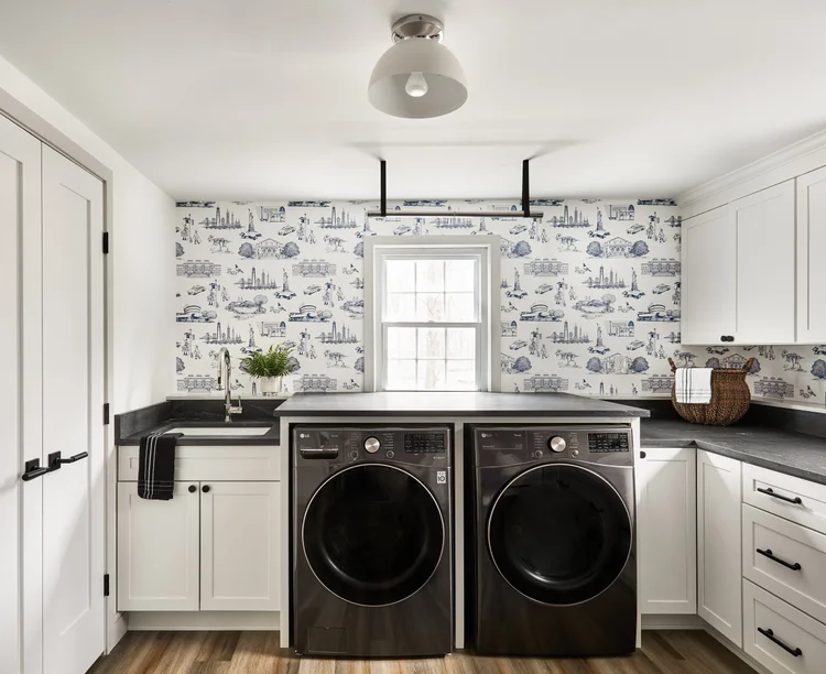 Laundry room or mudroom from the Briarcliff Contemporary project in Briarcliff Manor, New York