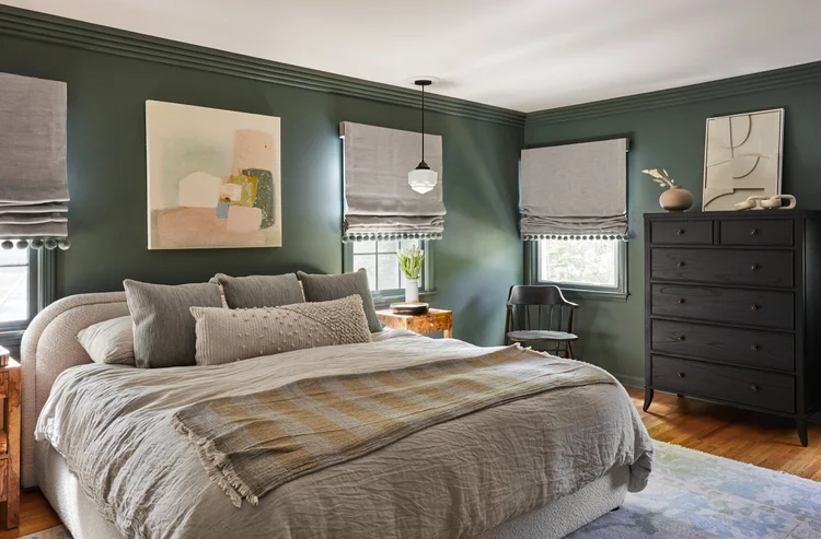Bedroom from the Chappaqua Eclectic project in Chappaqua, New York