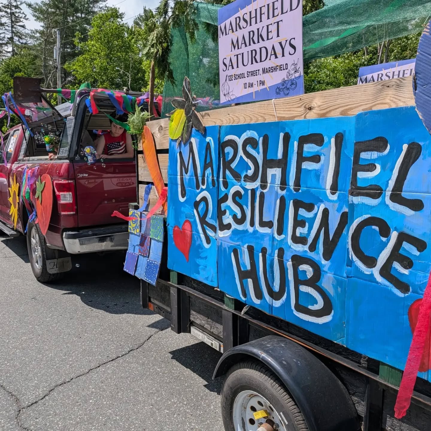 Thanks to the small crew who helped decorate, ride, derive, and blow bubbles for our float! ❤️