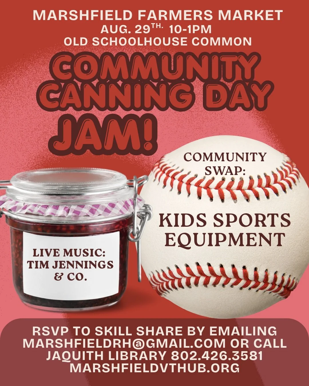 Join us this Saturday for our third installment of Community Canning, this week's theme is Jam! Bring your prepped fruit and learn how to make jam with Ama of @farmer_amapeyman assisted by Donna Hisson of Crabapple Hill Homestead. 

Music this week w
