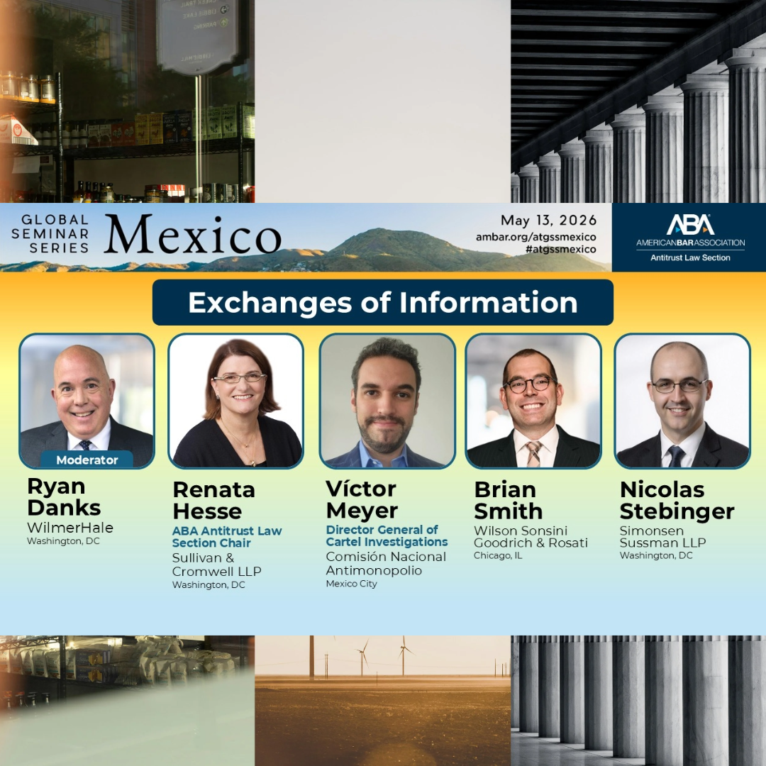 Partner Nicolas Stebinger Discusses Exchanges of Information at the ABA Antitrust Law Section Global Seminar Series in Mexico City