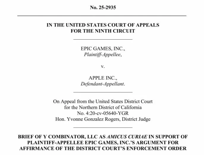 Simonsen Sussman LLP Submits Amicus Brief for Y Combinator in Epic v. Apple Ninth Circuit Appeal