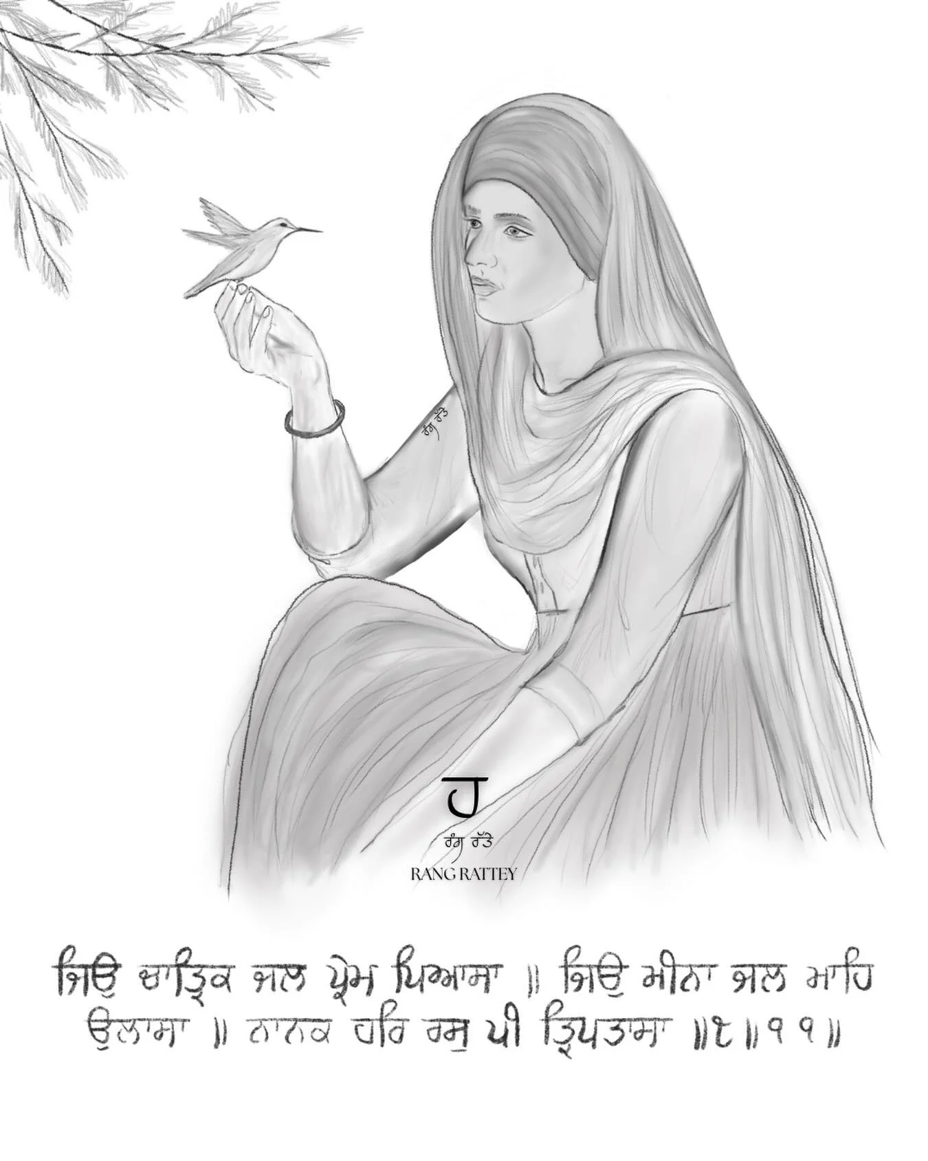 ਜਿਉ ਚਾਤ੍ਰਿਕ ਜਲ ਪ੍ਰੇਮ ਪਿਆਸਾ ॥ ਜਿਉ ਮੀਨਾ ਜਲ ਮਾਹਿ ਉਲਾਸਾ ॥ ਨਾਨਕ ਹਰਿ ਰਸੁ ਪੀ ਤ੍ਰਿਪਤਾਸਾ ॥੮॥੧੧॥

As the rainbird thirsts longingly for the drop of rain, and as the fish delights in the water, Nanak is satisfied by the sublime essence of the Lord. ||8||11||
Gu