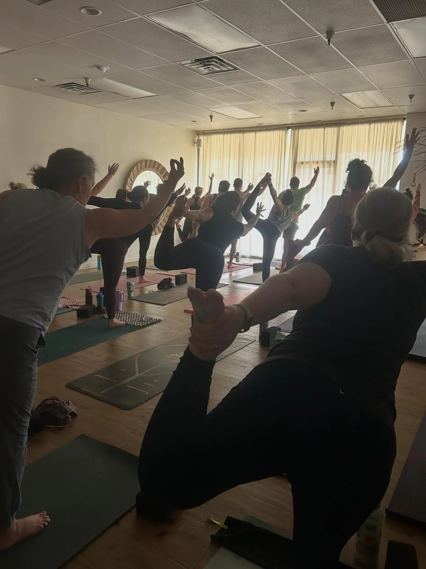 Grateful to be standing by you. In this together. Holding eachother up. Grateful for yoga and community. In the midst of a chaotic &amp; confused world, we keep showing up; breathing, pausing, strengthening &amp; softening. Our power lies in the choi