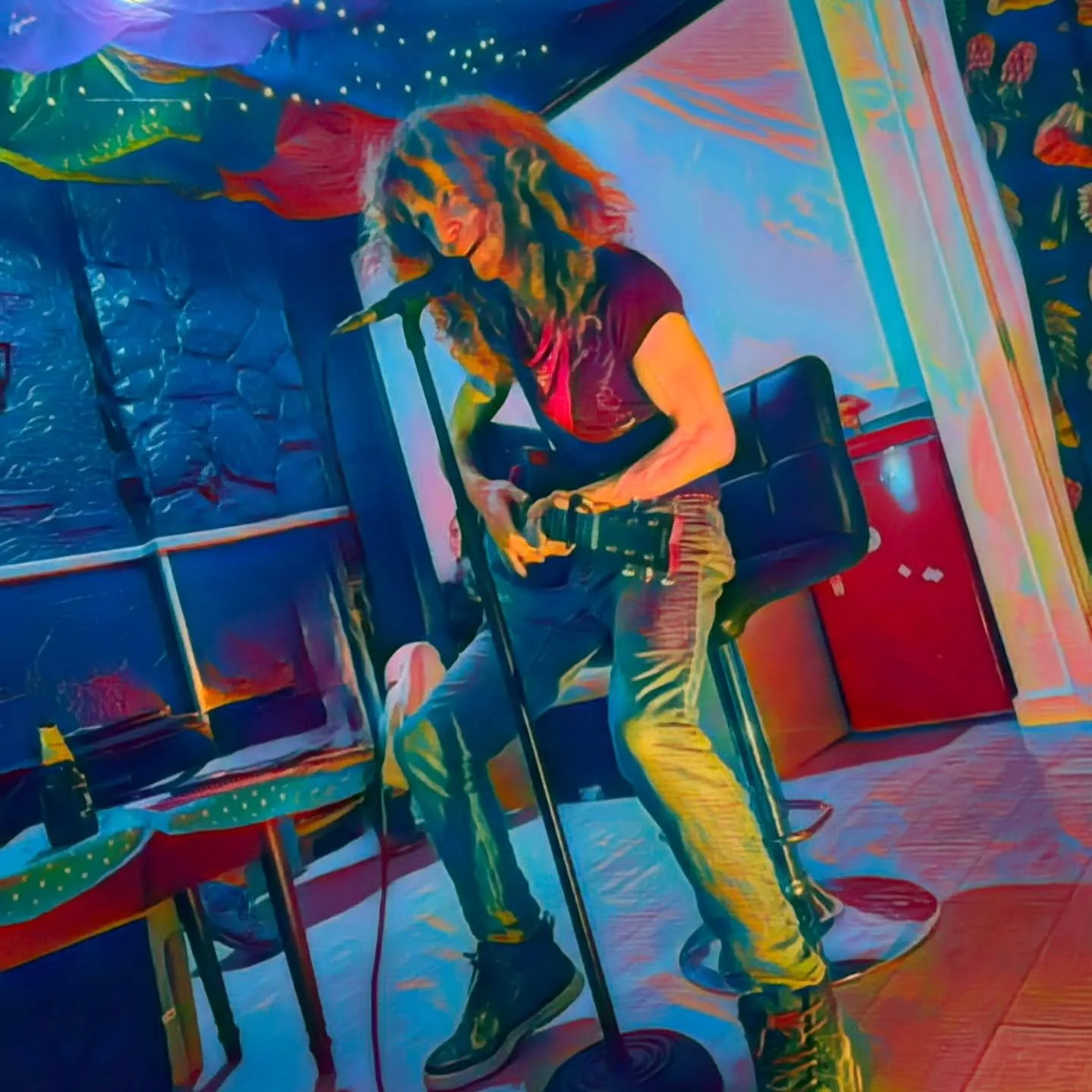 Not every curse in the mind is a demon to slay. Some are just lost children looking for a home.

#Openmic nights with my pals @yayas.revenge @hersheygotbars @brandondempster_ and others have been a salve to my soul. 

Me and Yaya be #cookin!

Thanks 