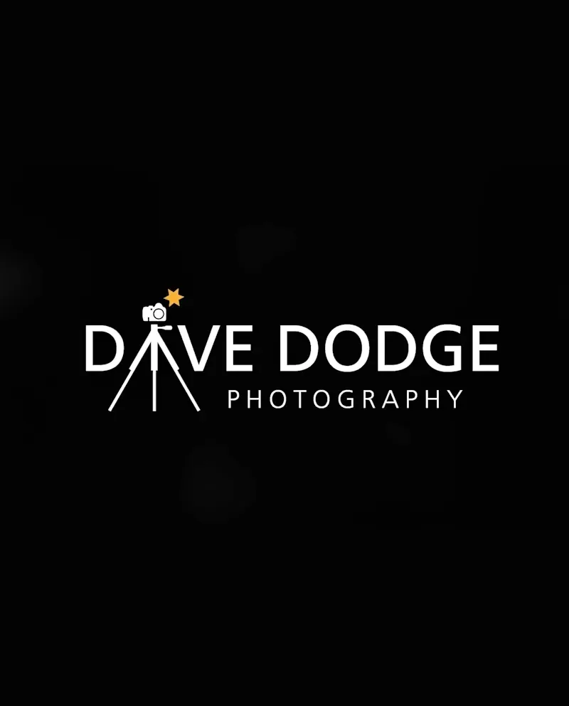 Logo for Dave Dodge Photography with a stylized camera and tripod illustration