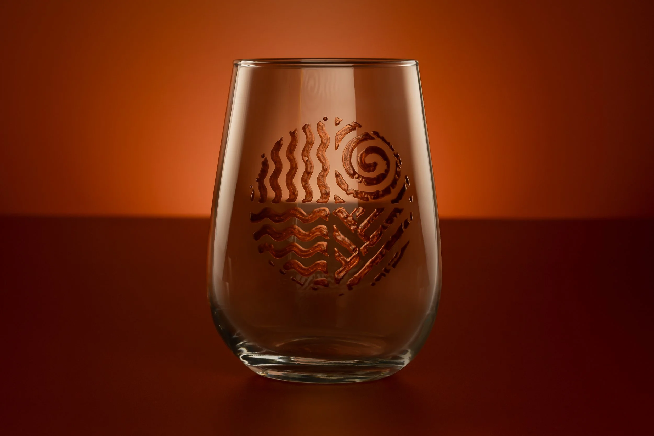 Strontian Gin Glass Photograph on Copper background