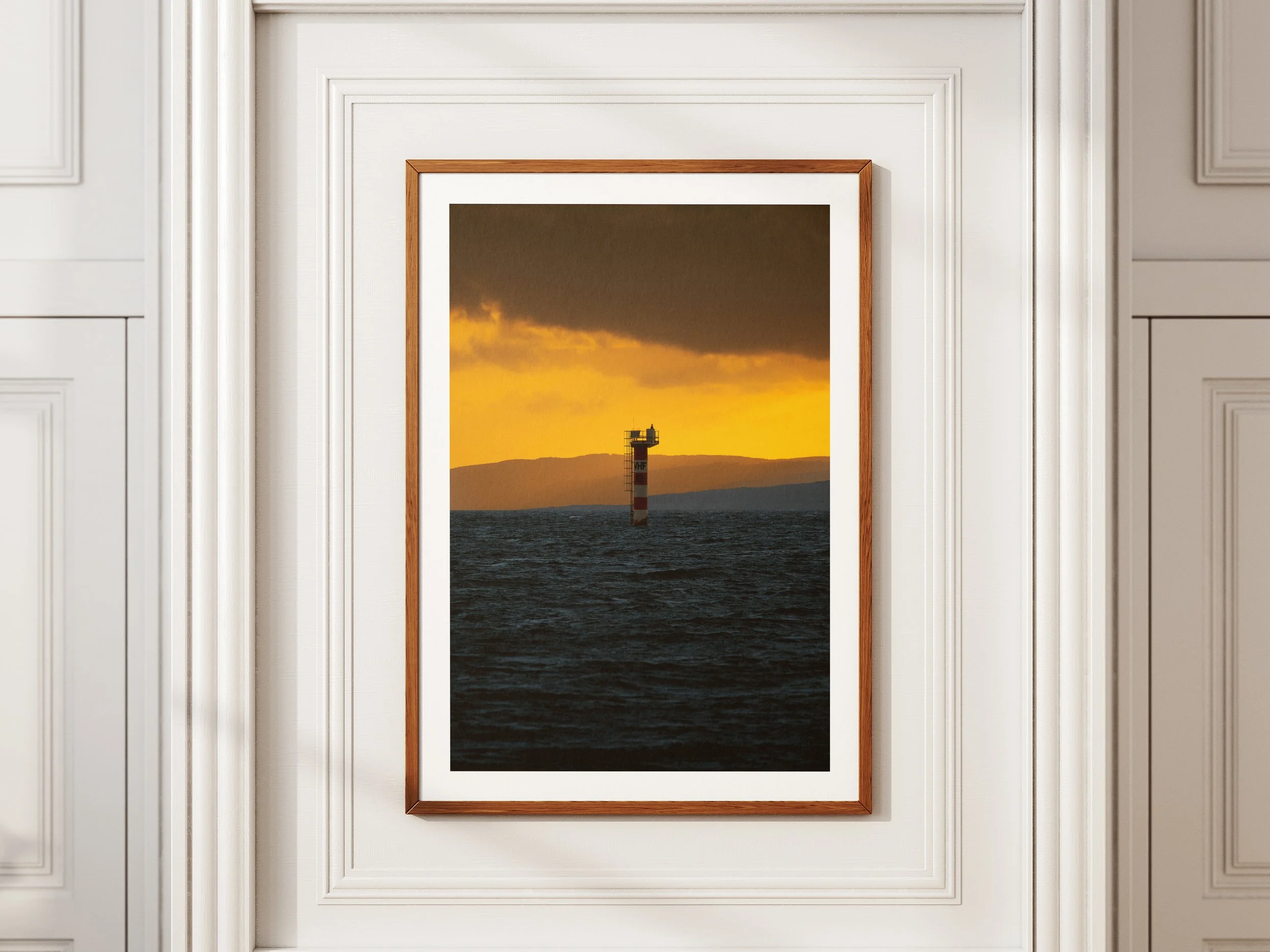 A framed picture of Kerrera Lighthouse