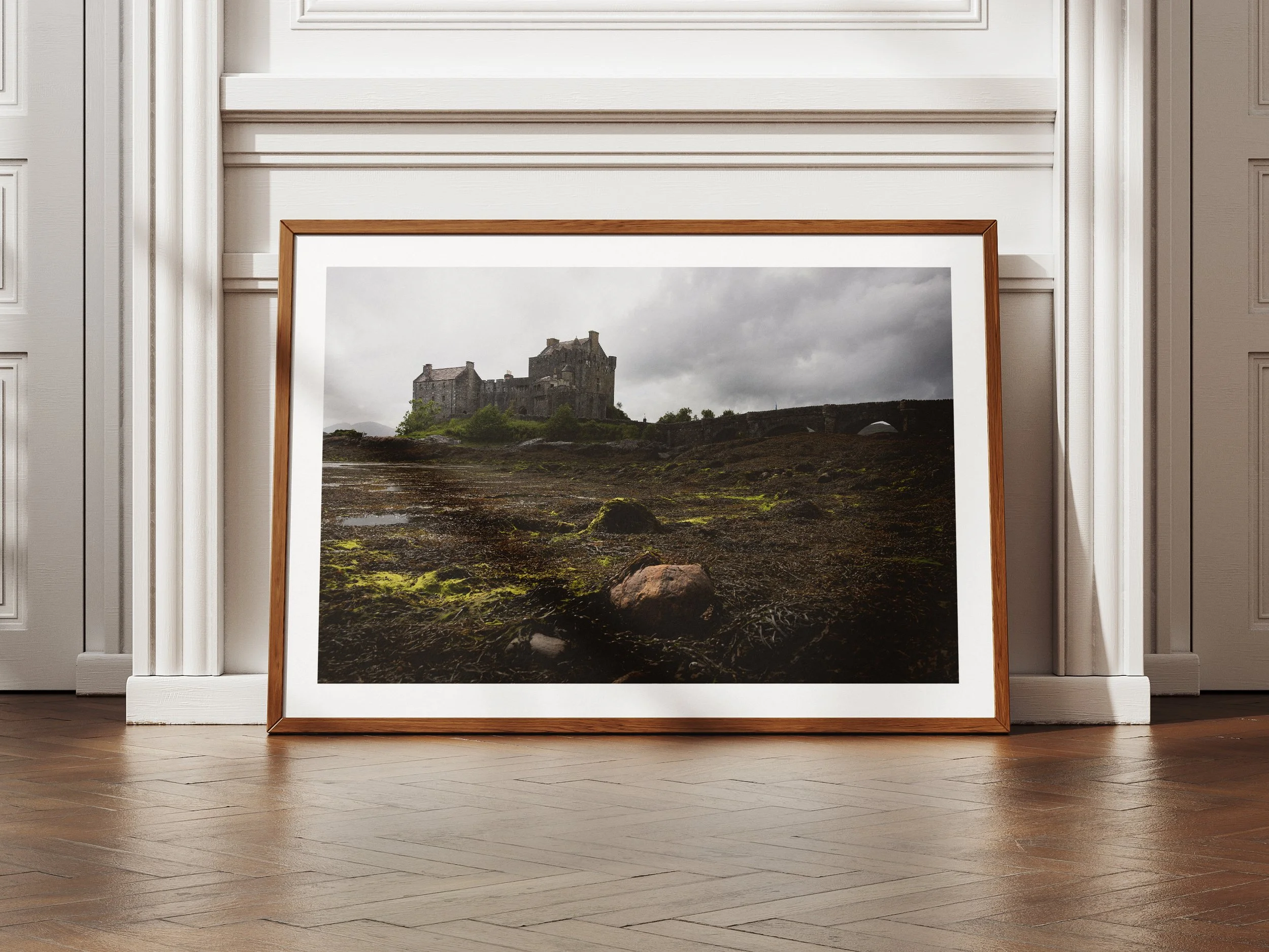 A framed picture of Eilean Donan Castle