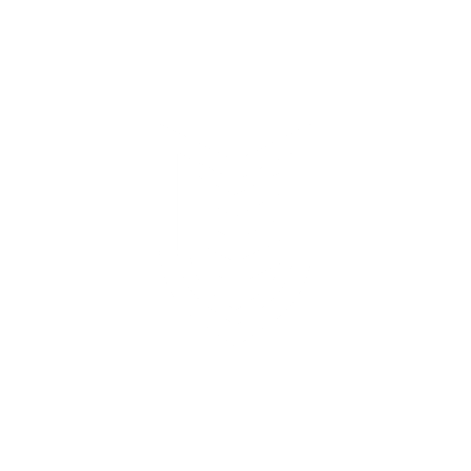 Black and white logo featuring a shield with an angular, striped design in the center.