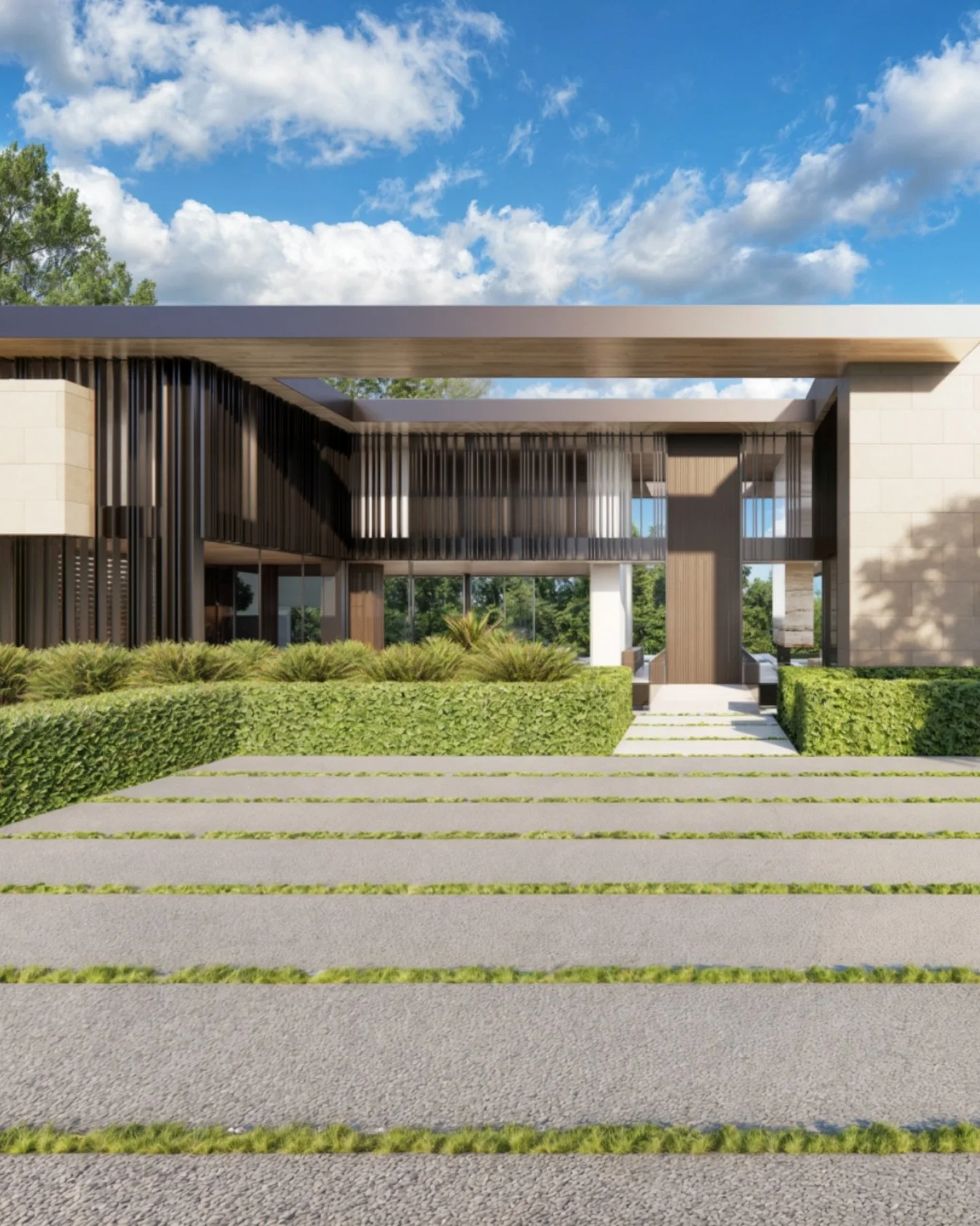 The Alpine Residence, designed by @mccleandesign, will stand as a 10,000-square-foot showcase of contemporary luxury in New Jersey. Complete with massive glass panels, sweeping views of the countryside, and airy, open living areas. The design maximiz