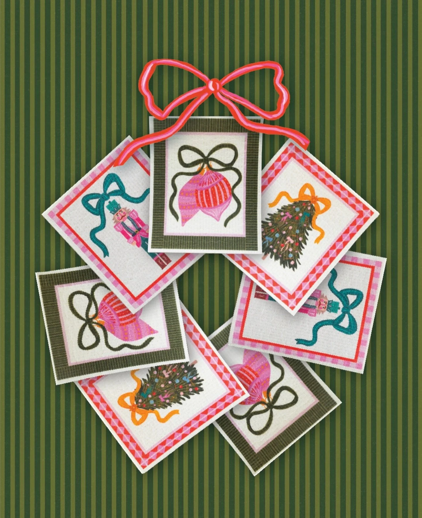 My favorite kind of wreath 🎄🤩

I&rsquo;ve gotten a lot of questions about how these are used! They&rsquo;re perfect for wiping down surfaces &mdash; just wet them, and they&rsquo;ll absorb water like a sponge. They&rsquo;re super strong and durable