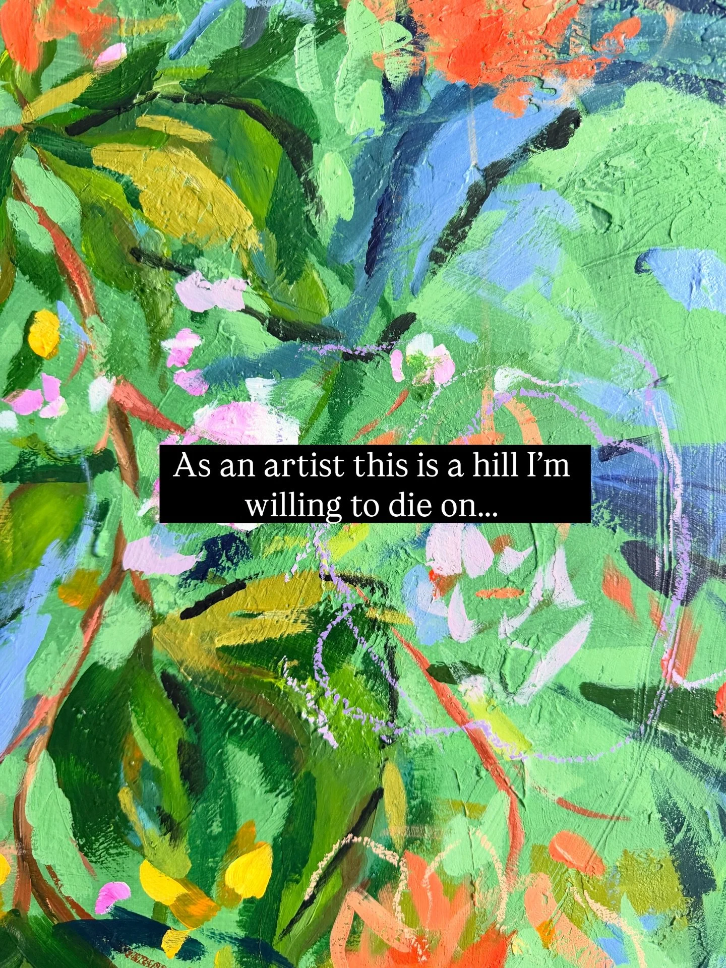 *For me! 

I&rsquo;m definitely not speaking for every artist and I&rsquo;d LOVE to hear your thoughts. As a perfectionist, I love the control of painting realistically and I feel like when I practice I can do it really well. But painting abstract I 