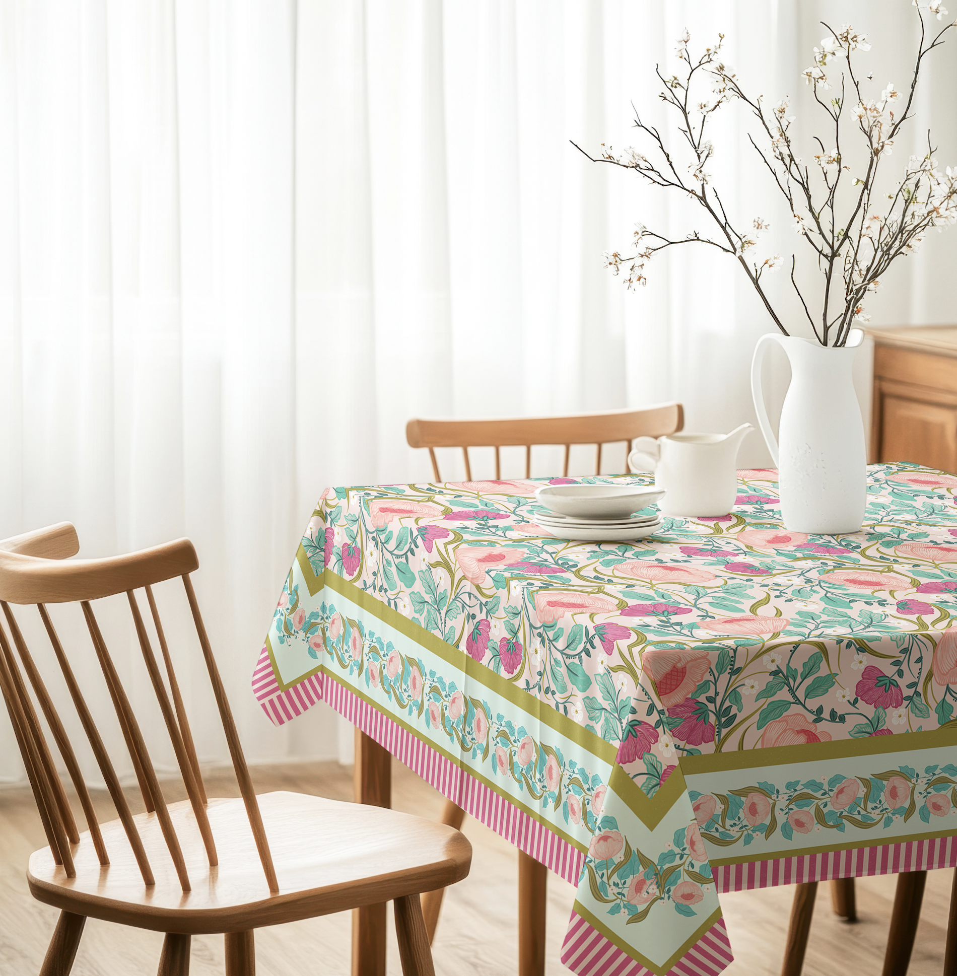 Flora Square Tablecloth