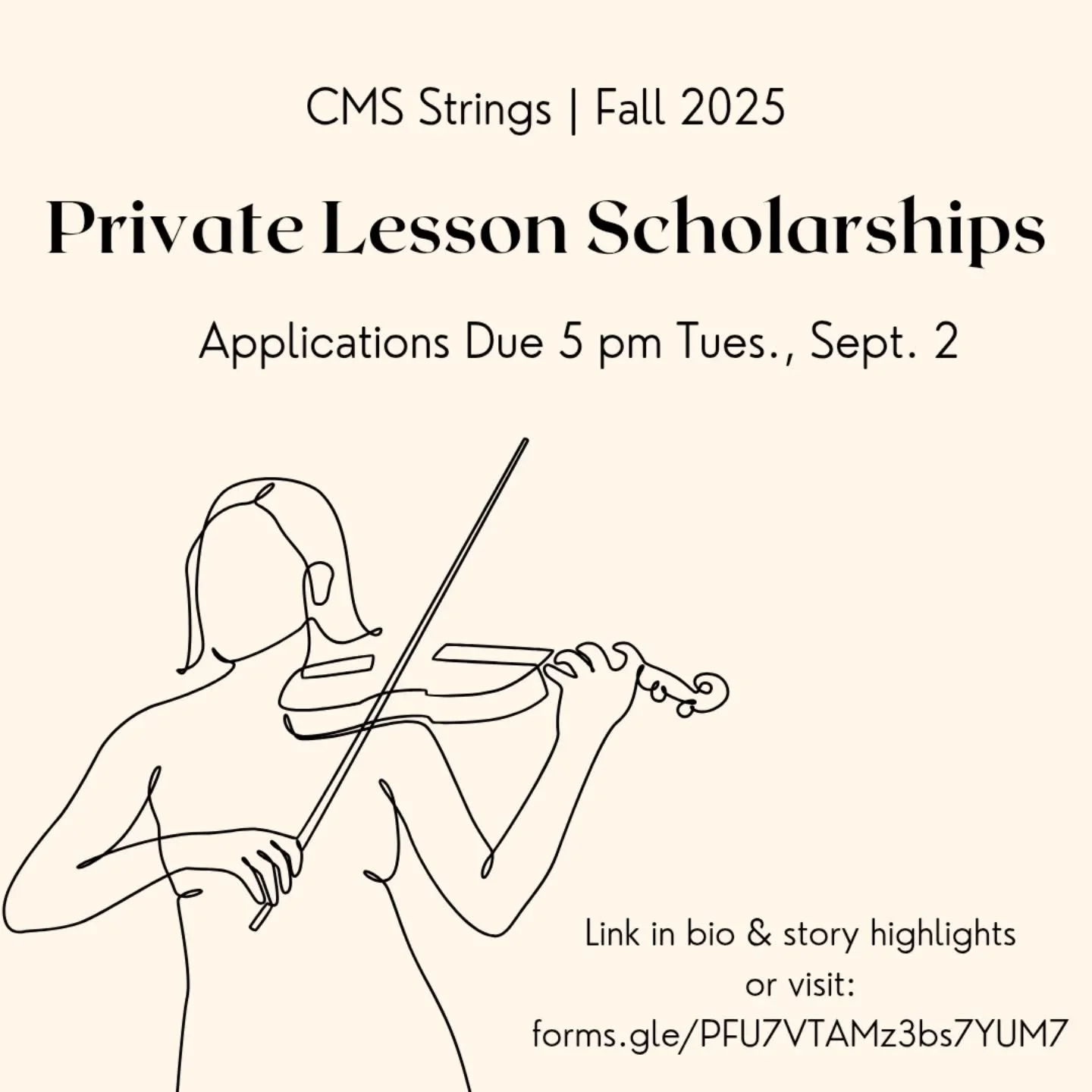It's time to apply for a fall 2025 private lesson scholarship! Applications are open to all Covington orchestra and guitar students. Thanks to the generosity of the Austin Optimist Club and other community sponsors, we are able to provide a limited n
