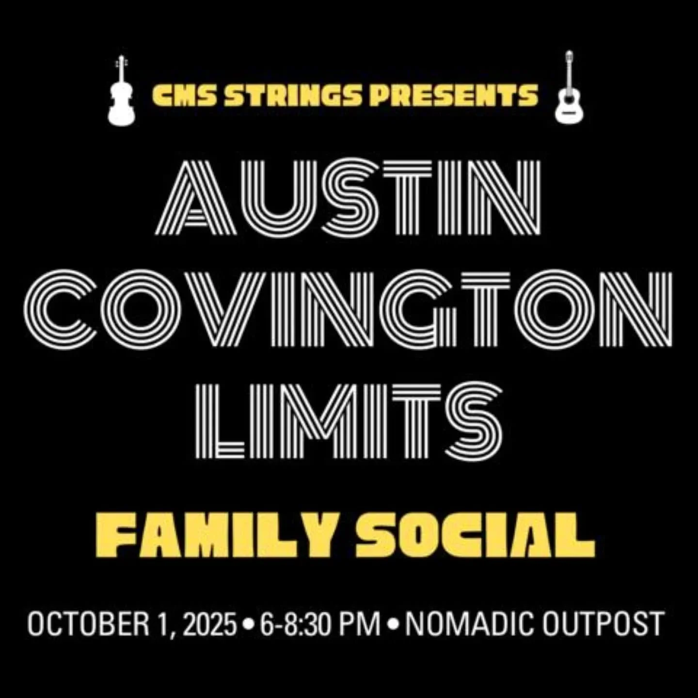 Kick off festival szn in style with the Covington Strings program! All Covington families, students, and community supporters are welcome at this free event. Join us for student musician performances and door prize raffles! Food/drink available for p