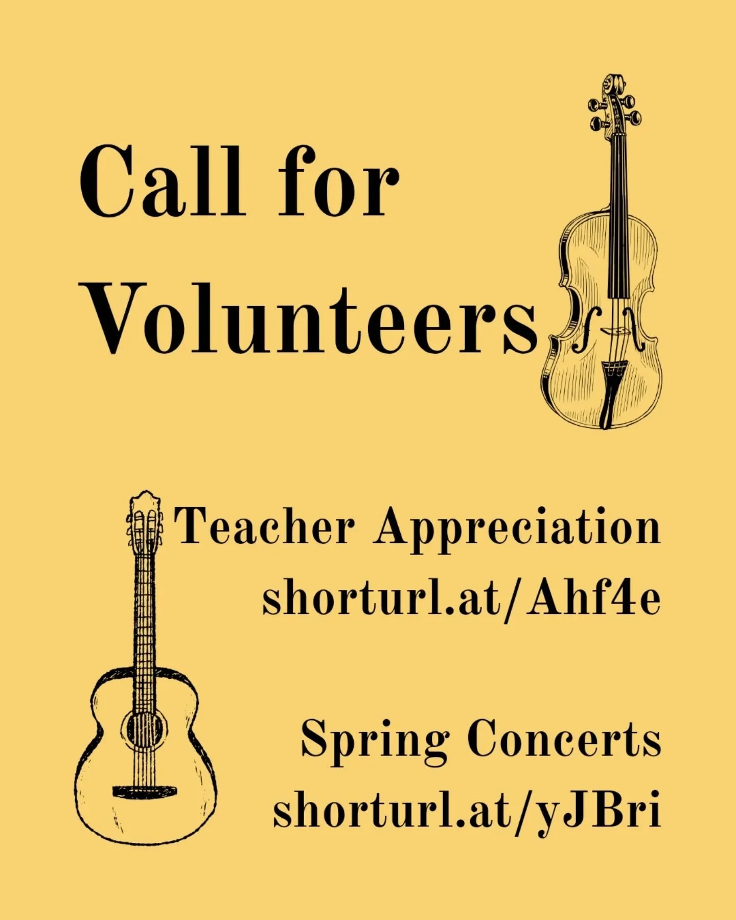 Two upcoming ways to support the Covington guitar and orchestra program by volunteering your time or donating items! Check out our teacher appreciation breakfast and spring concert volunteer opportunities!