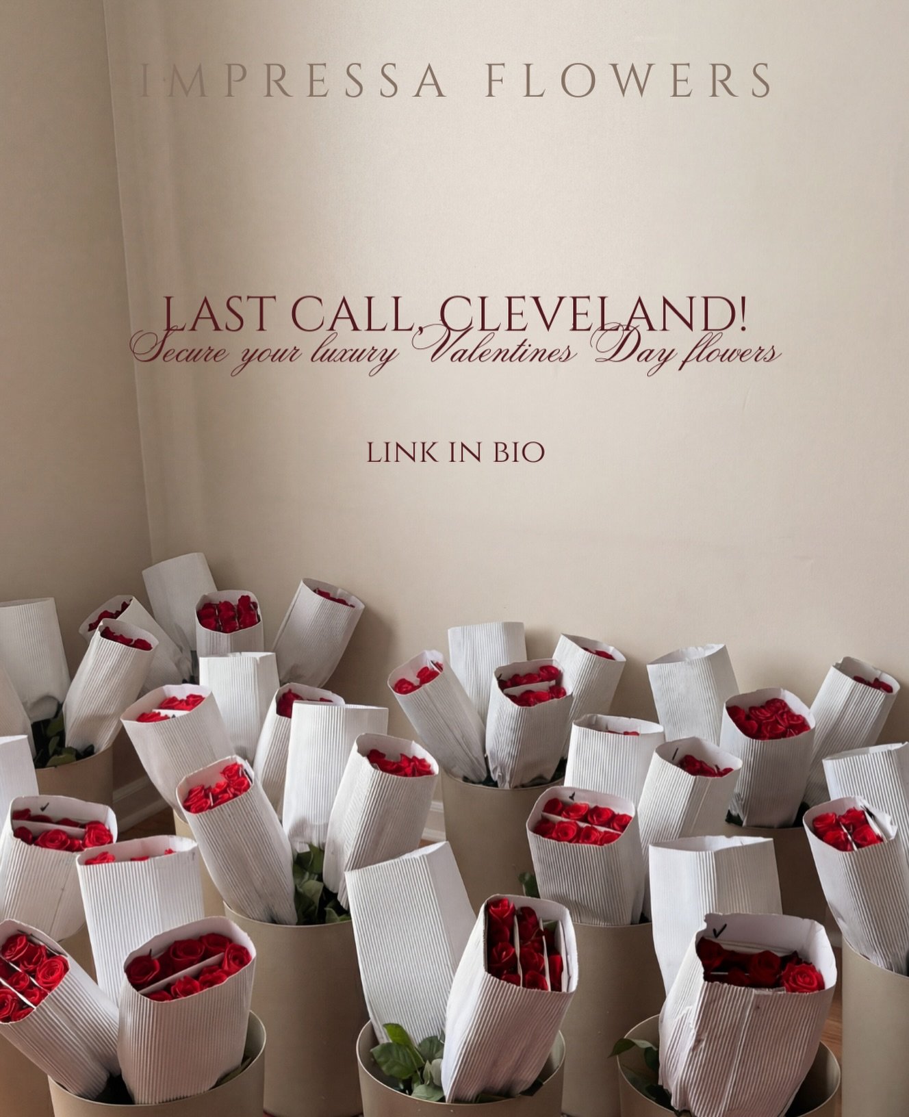 Last call for elegance. ❤️&thinsp;
&thinsp;
&thinsp;
Cleveland, our orders are nearly full. Tap the link in our bio to ensure your Valentine receives the luxury they deserve this Saturday.&thinsp;
#ClevelandLuxury #CLEFlowers #LuxuryFlorist #valentin