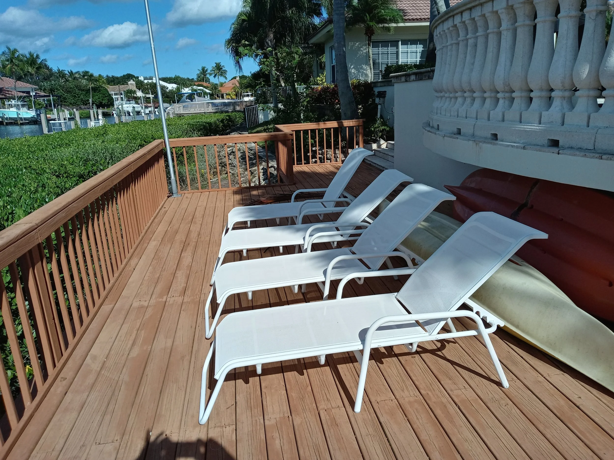 Deck with railing