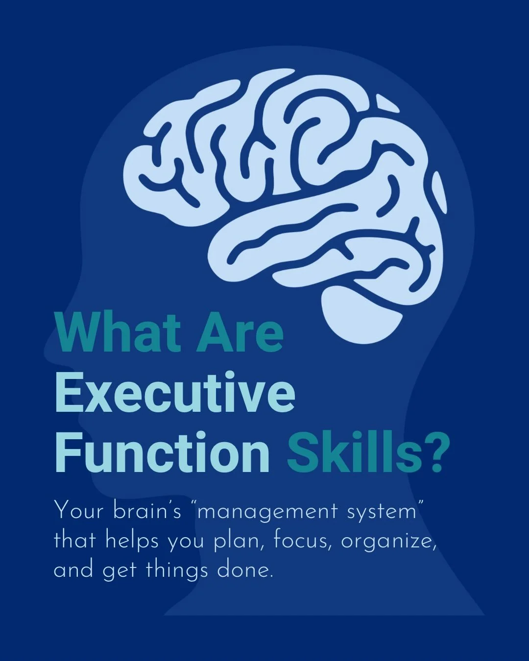 Executive function skills are the mental processes that help us plan, stay organized, manage time, regulate emotions, and complete everyday tasks.

When these skills are working well, daily responsibilities feel more manageable. When they&rsquo;re no