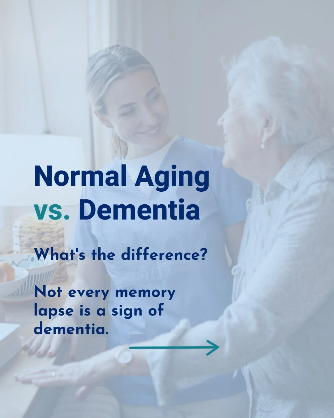 Not every memory lapse is a sign of dementia.

Some changes in memory are a normal part of aging, while others may signal it&rsquo;s time to seek an evaluation. Knowing the difference can help you or a loved one get the right support.

Swipe through 