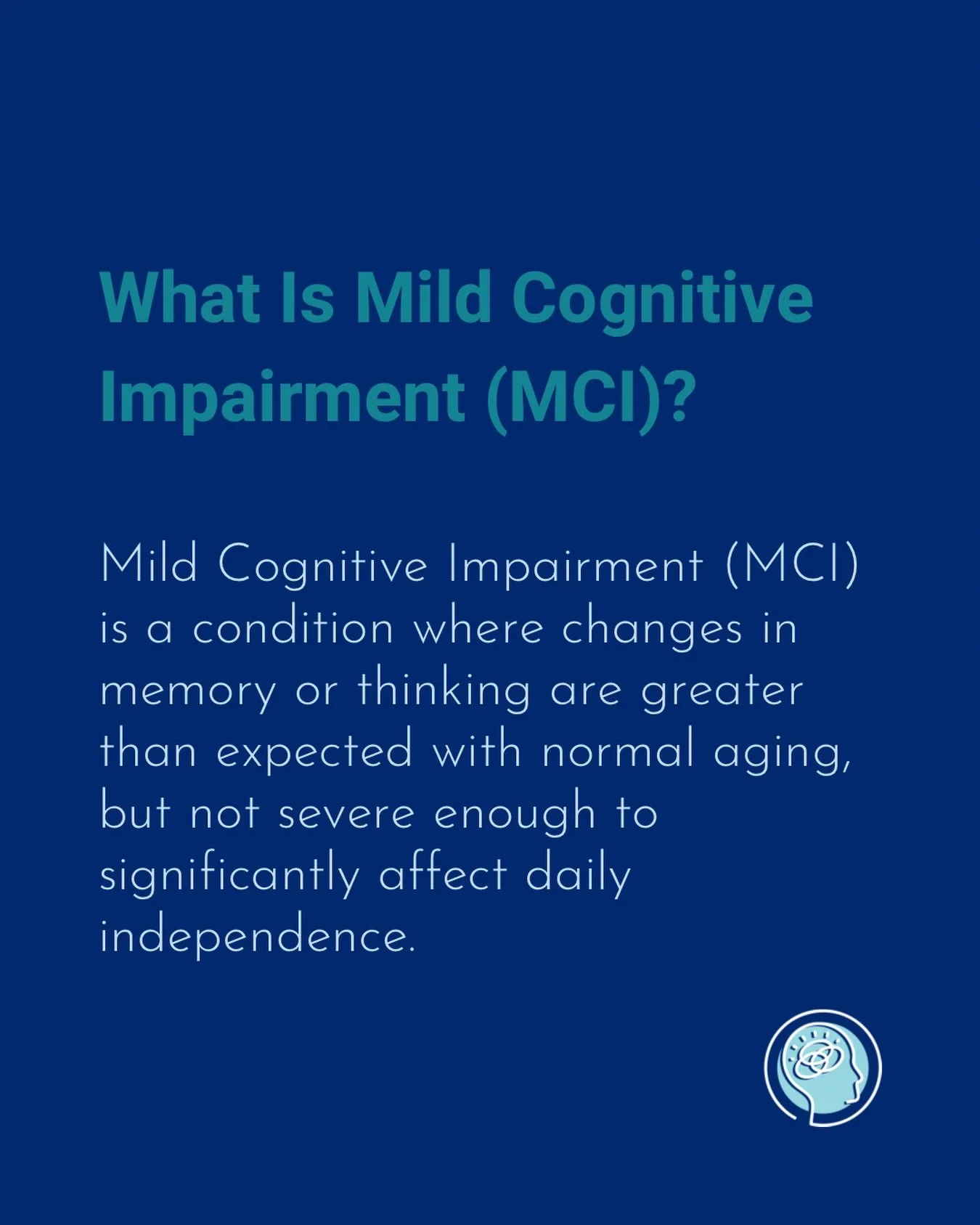 Some people with MCI remain stable or even improve, while others may go on to develop dementia. That&rsquo;s why early evaluation is so important.

If you or a loved one has noticed persistent changes in memory or thinking, a neuropsychological evalu