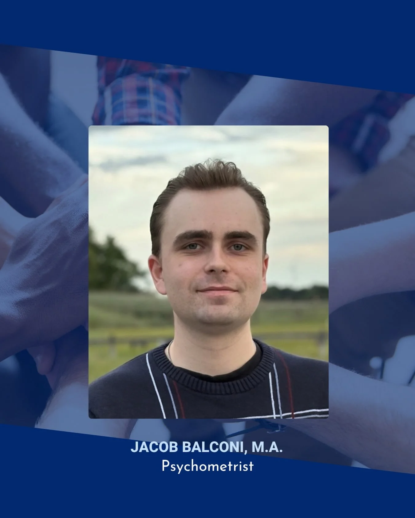Please join us in welcoming Jacob Balconi, M.A., our newest psychometrist, to the team! 👏

Jacob will be administering neuropsychological and psychological assessments for adults while receiving training in pediatric neuropsychological assessment. W