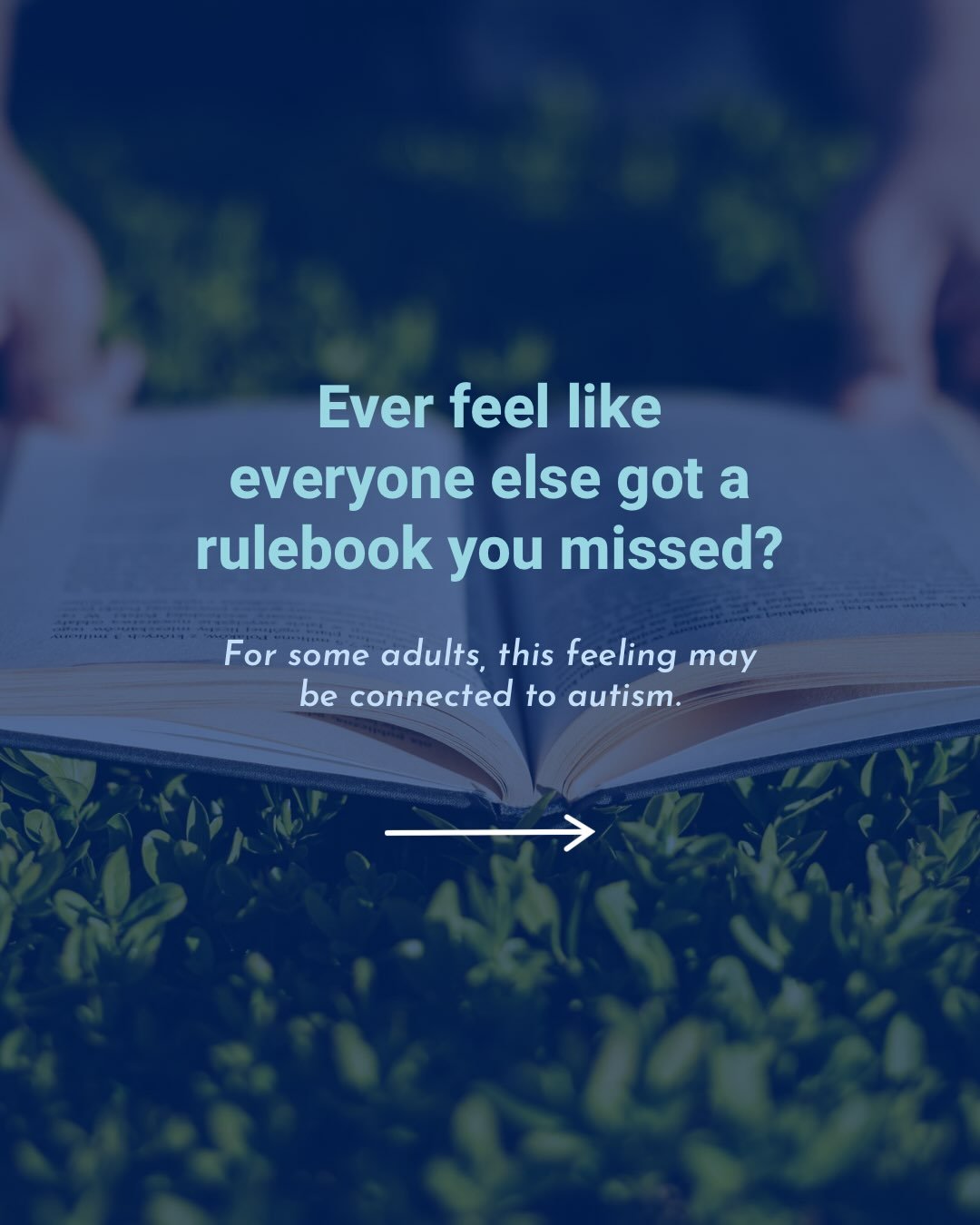 Ever feel like everyone else got a rulebook you missed? 

For some adults, socializing, sensory overload, or unexpected changes can feel harder than others realize. These experiences may be linked to autism, which can look different in every person.
