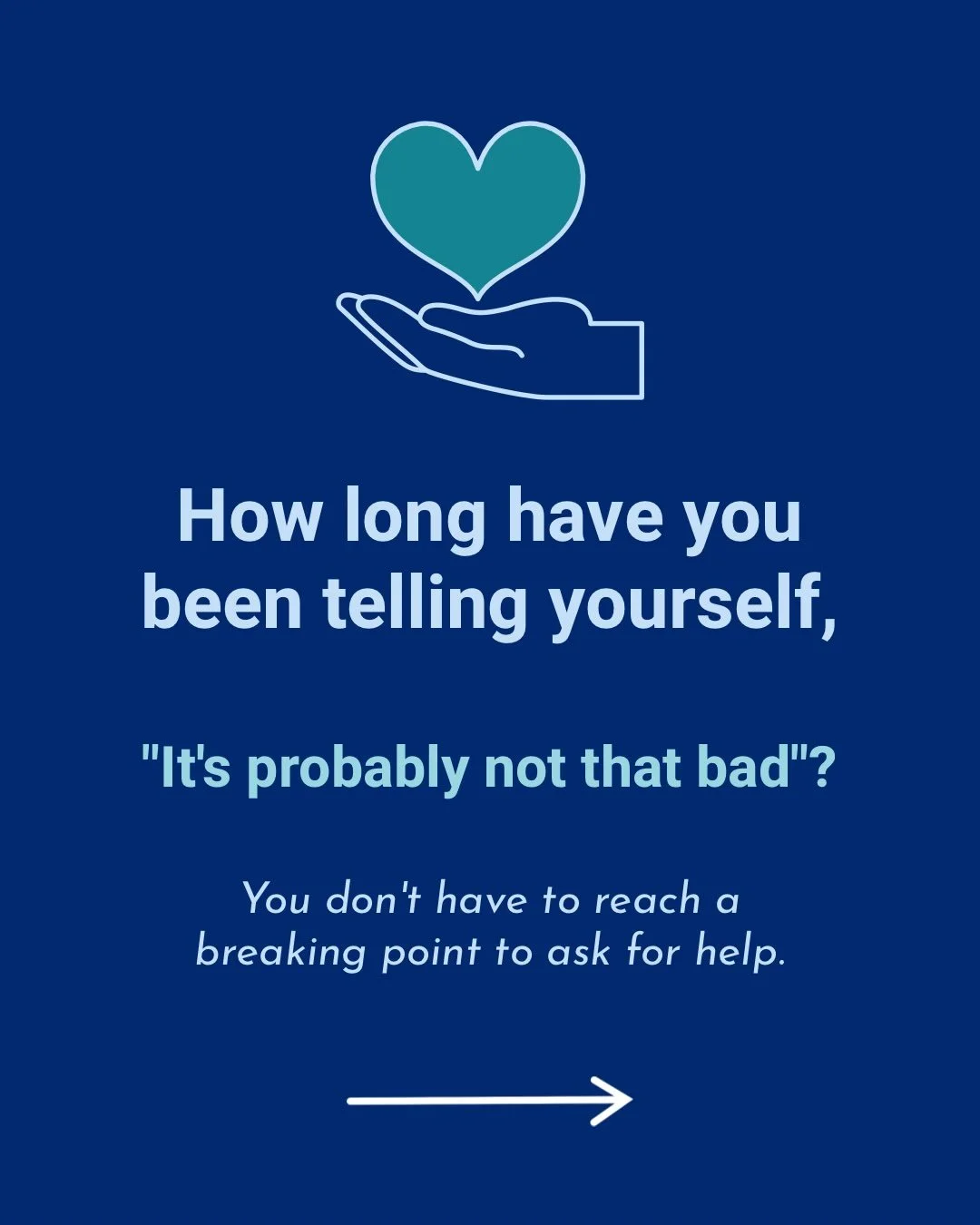 How often do we tell ourselves that something isn&rsquo;t bad enough to ask for help?

We push through. We make excuses. We tell ourselves it will get better or that we should be able to handle it on our own.

But you don&rsquo;t have to wait until y