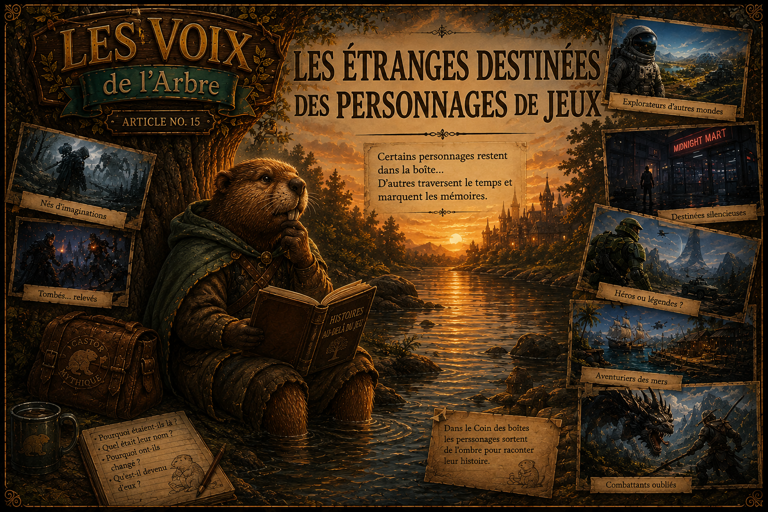 Les étranges destinées des personnages        de jeux