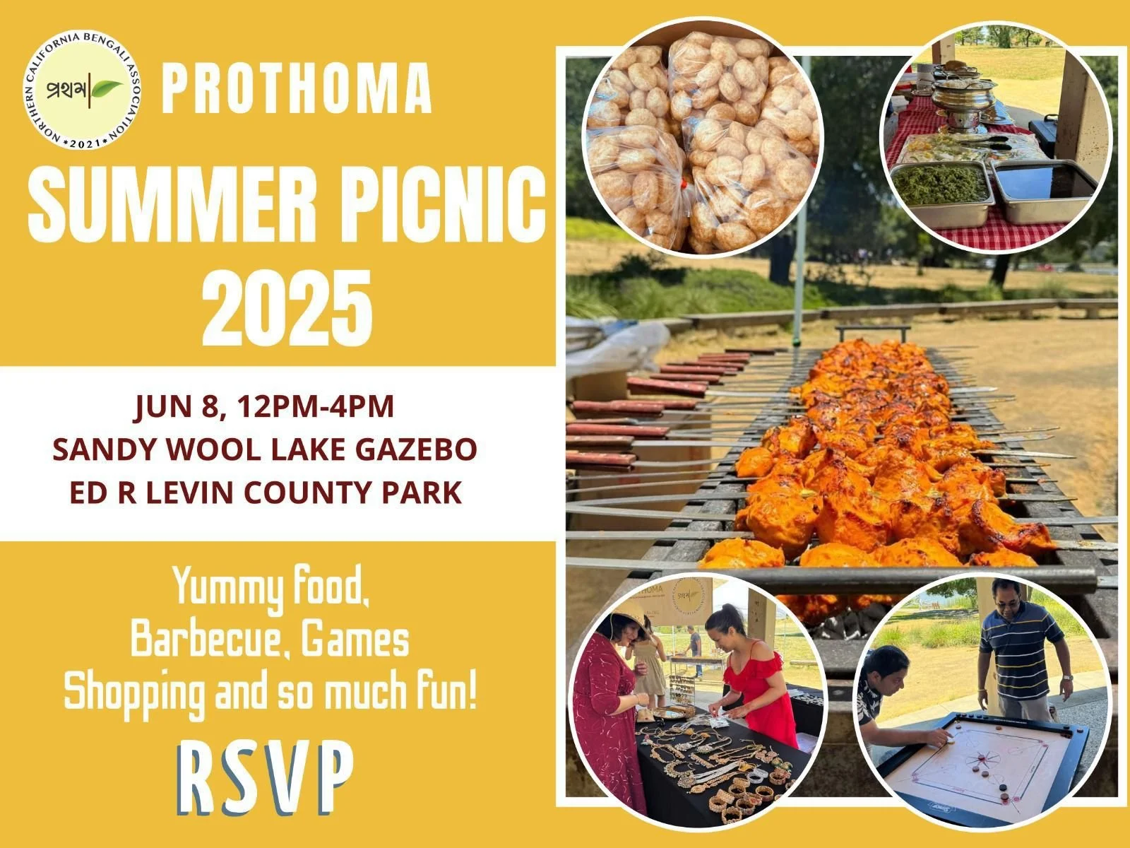 Prothoma Annual Picnic —June 8, 2025 at the beautiful Ed Levin Park