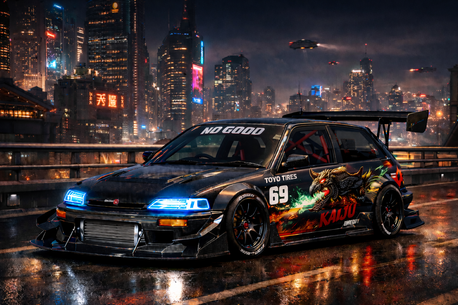 Kaiju Kanjo EF9 cyberpunk t-shirt