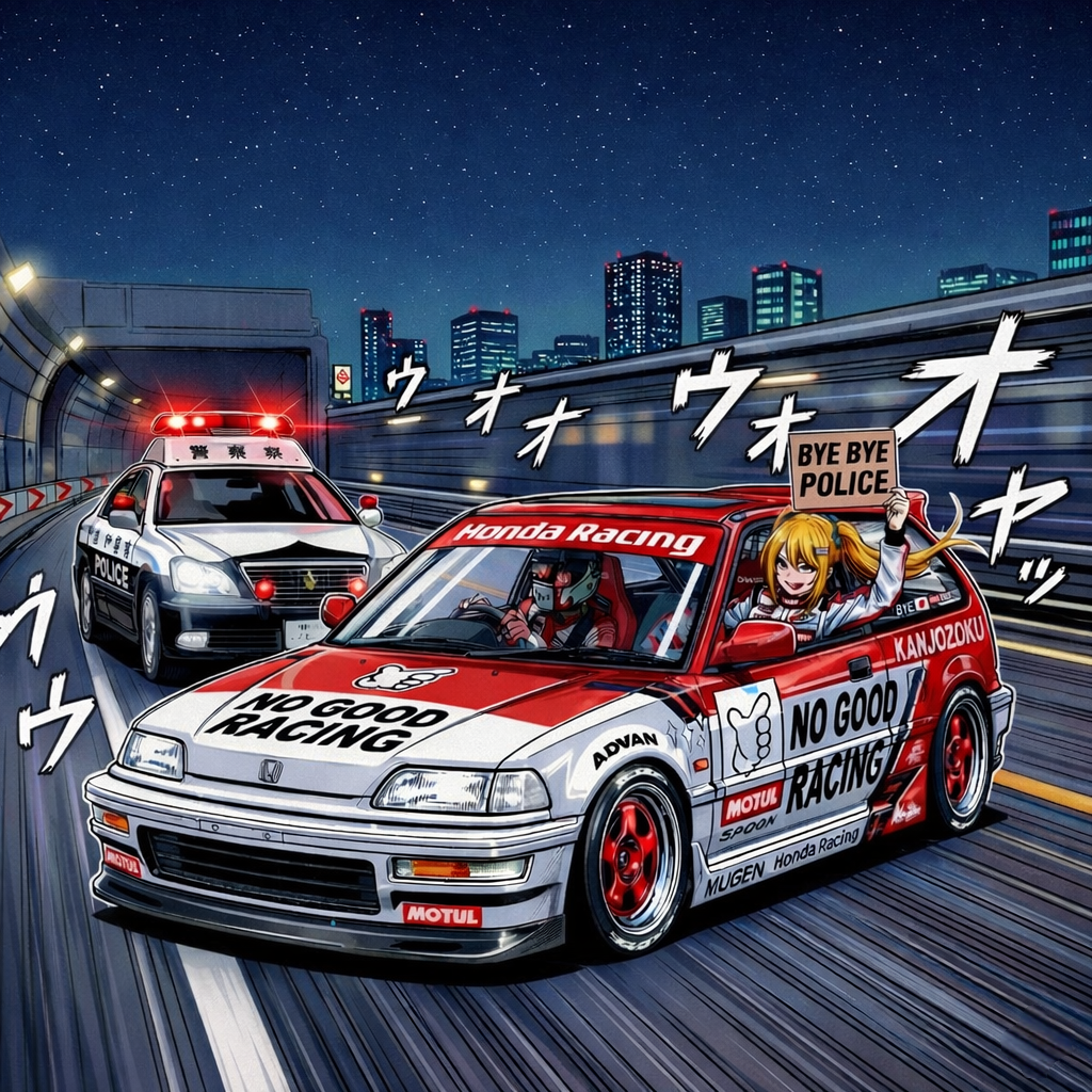 BYE BYE POLICE Black T-Shirt