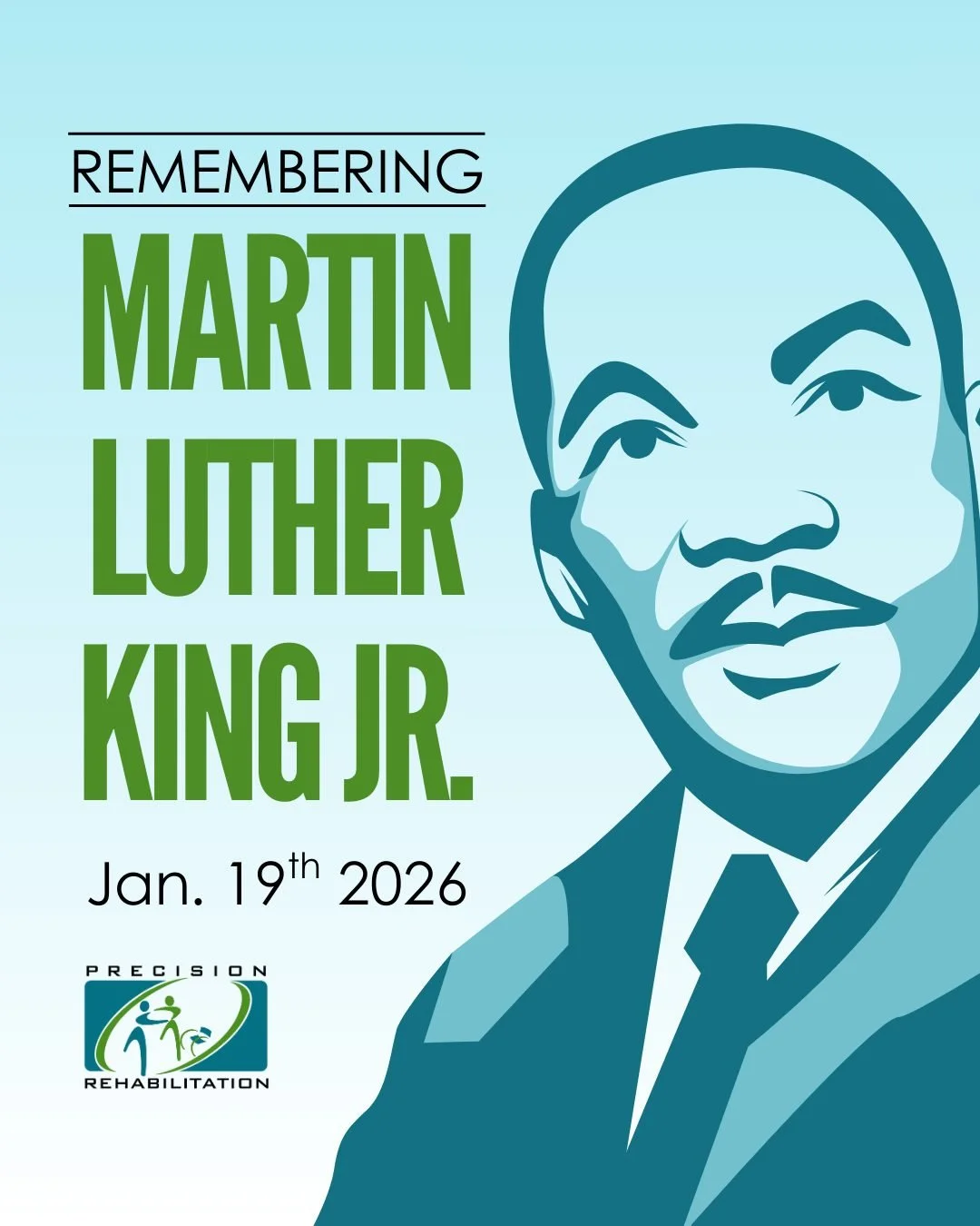 𝐈 𝐡𝐚𝐯𝐞 𝐚 𝐃𝐫𝐞𝐚𝐦
Today, we honor Dr. Martin Luther King Jr. by continuing to show up with compassion, integrity, and care for our community. Precision Rehabilitation prides itself on being a diverse community that serves all who come through