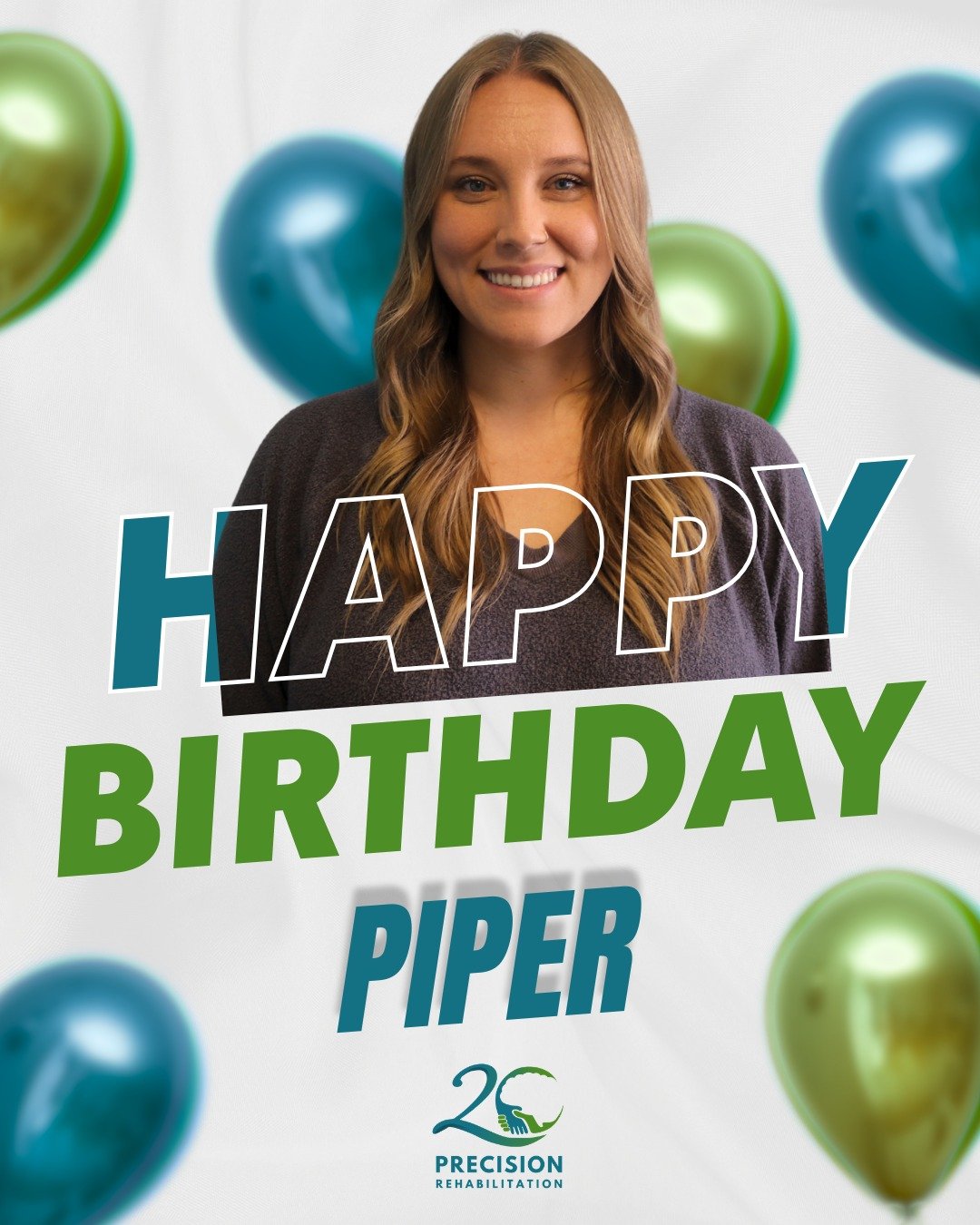 𝐇𝐚𝐩𝐩𝐲 𝐁𝐢𝐫𝐭𝐡𝐝𝐚𝐲, 𝐏𝐢𝐩𝐞𝐫! 🎉

Join us in wishing Piper a very happy birthday. She is an exceptional occupational therapist, and we are so grateful to have her on our team!