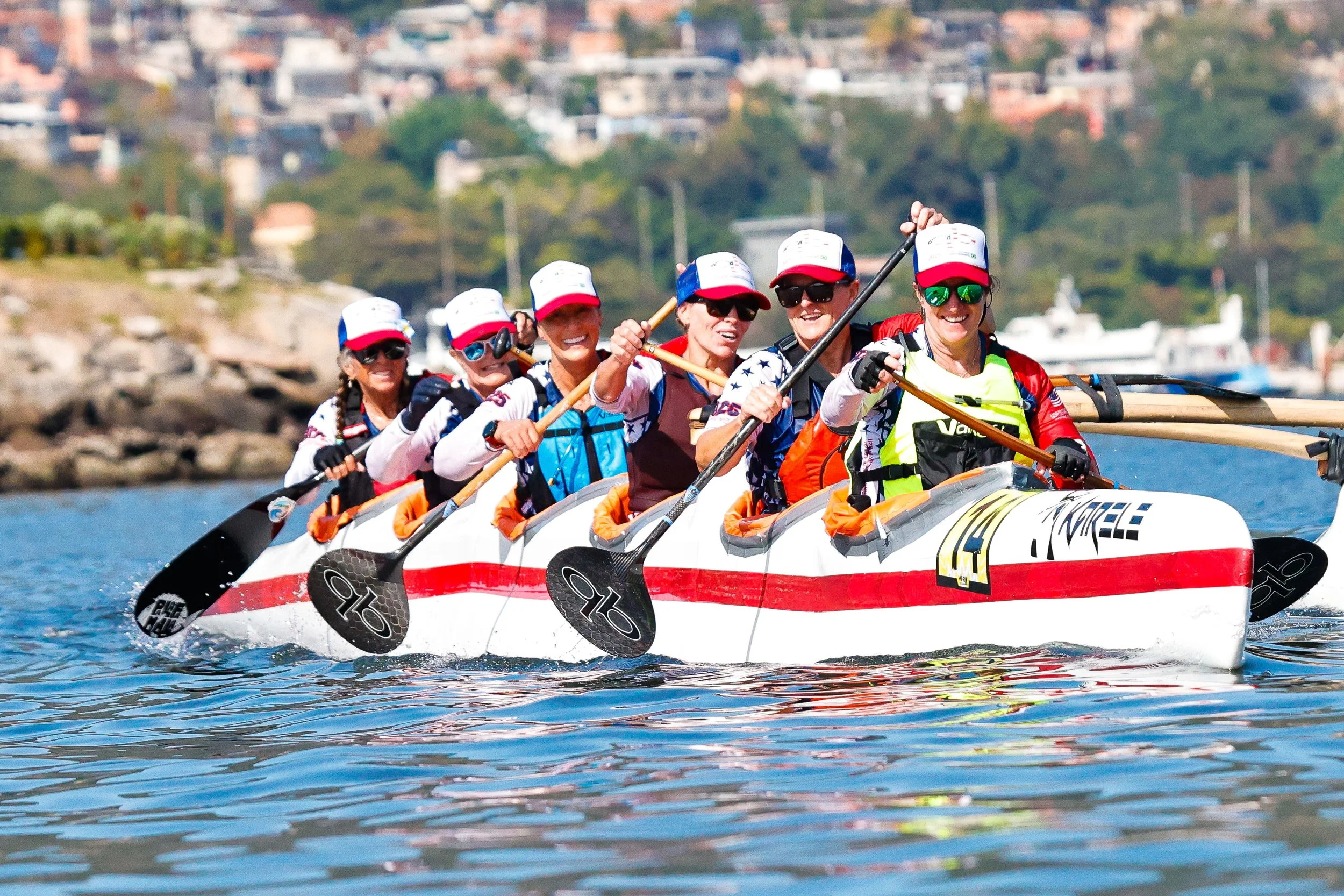 Did you know Christy was on Team USA for Outrigger Canoeing? Pictured is Christy and her fellow Team USA teammates as they won gold in Brazil at the 2025 IVF World Sprint Championships!